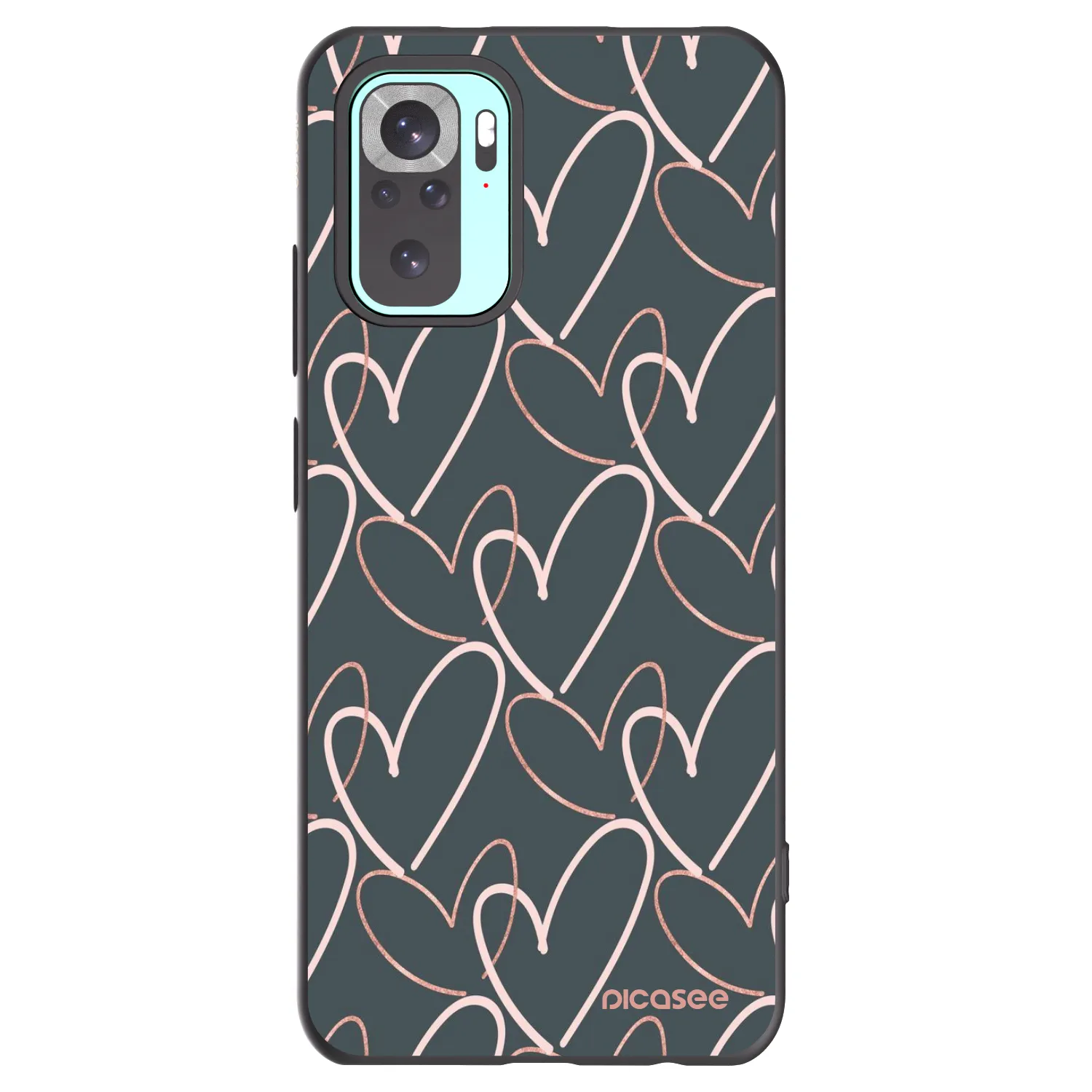 Picasee silikonski črni ovitek za Xiaomi Redmi Note 10 Pro - Lots of love