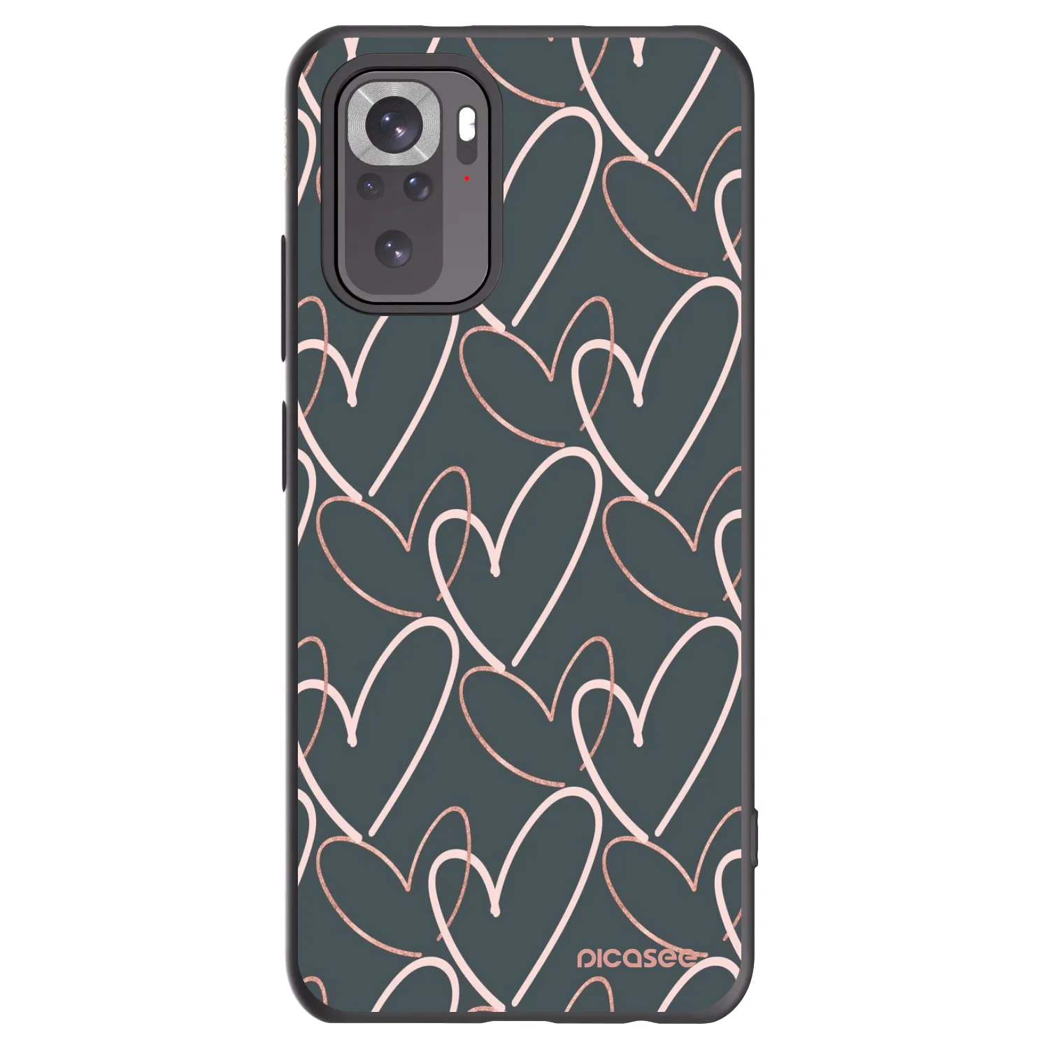 Picasee silikonski črni ovitek za Xiaomi Redmi Note 10S - Lots of love
