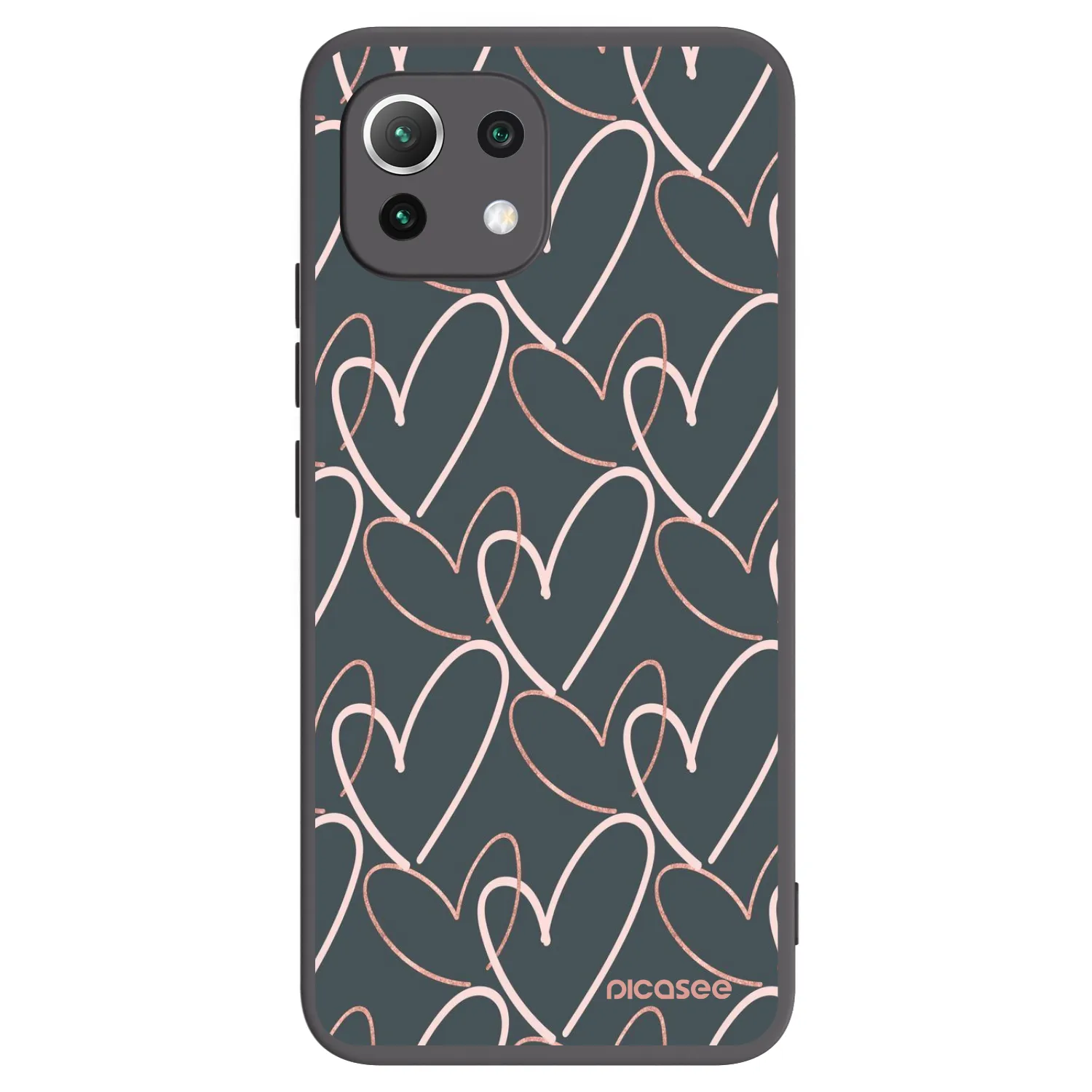 Picasee silikonski črni ovitek za Xiaomi Mi 11 Lite - Lots of love