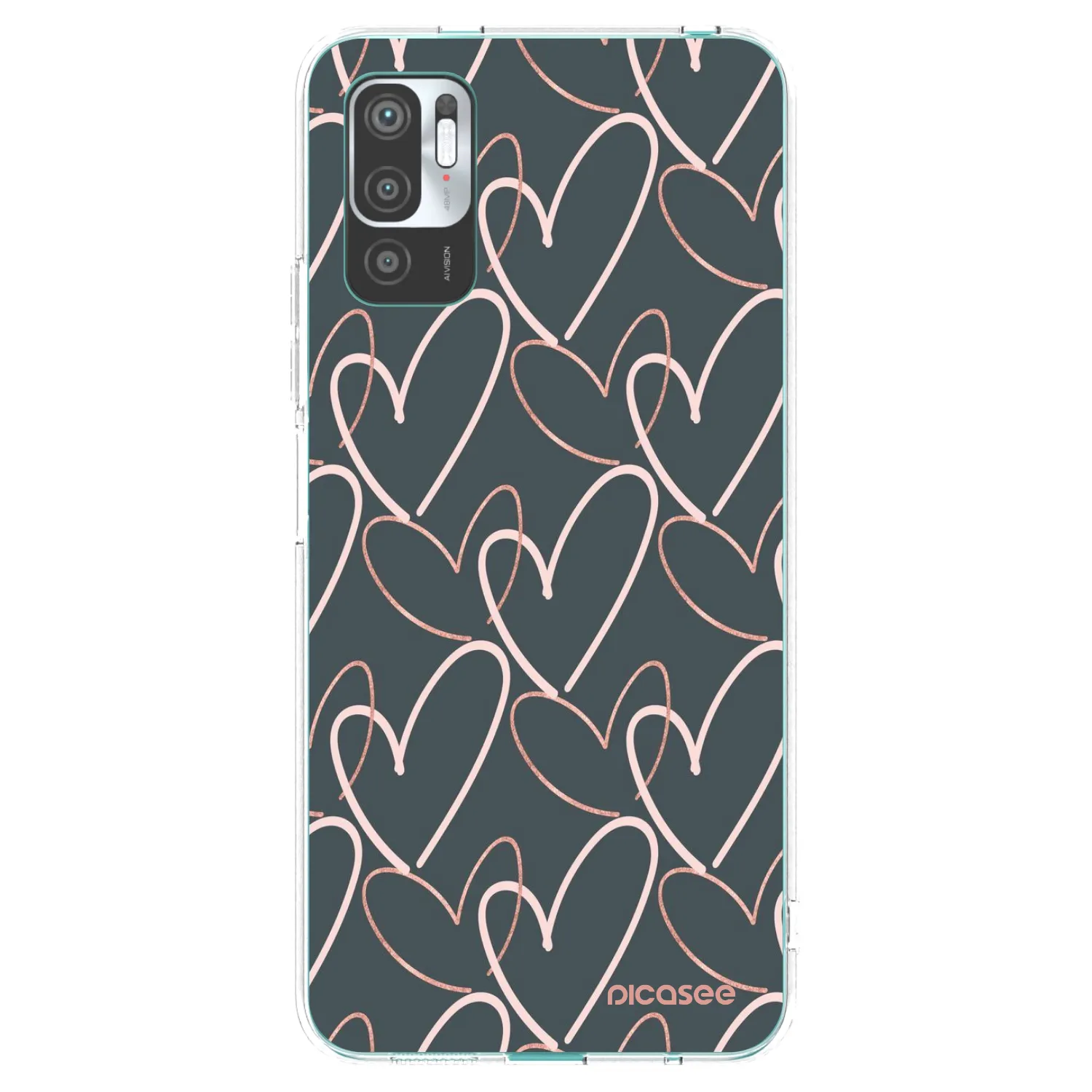 Picasee silikonski prozorni ovitek za Xiaomi Redmi Note 10 5G - Lots of love