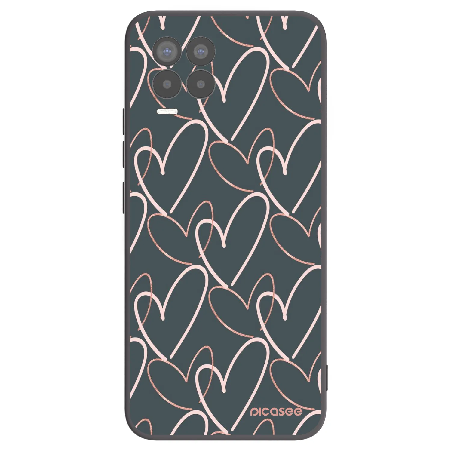 Picasee silikonski črni ovitek za Realme 8 4G - Lots of love