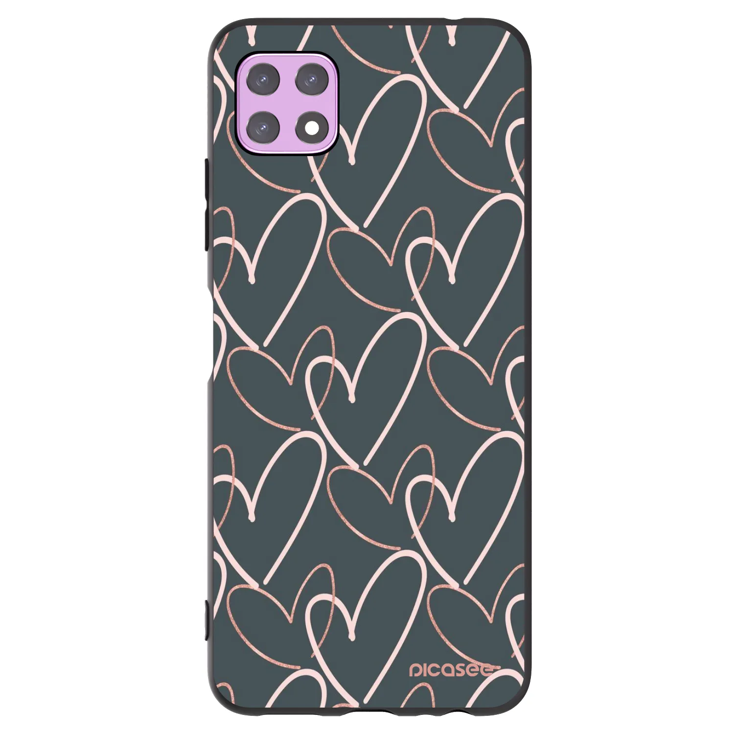 Picasee silikonski črni ovitek za Samsung Galaxy A22 A226B 5G - Lots of love