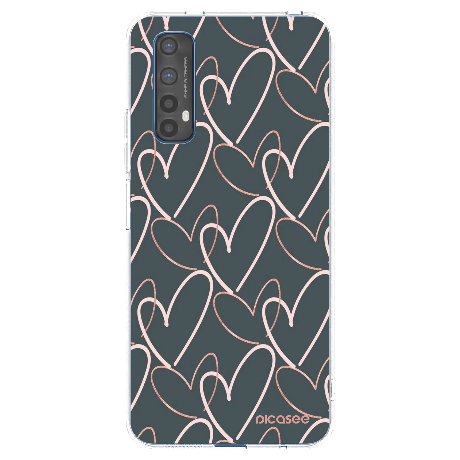 Picasee silikonski prozorni ovitek za Realme 7 - Lots of love