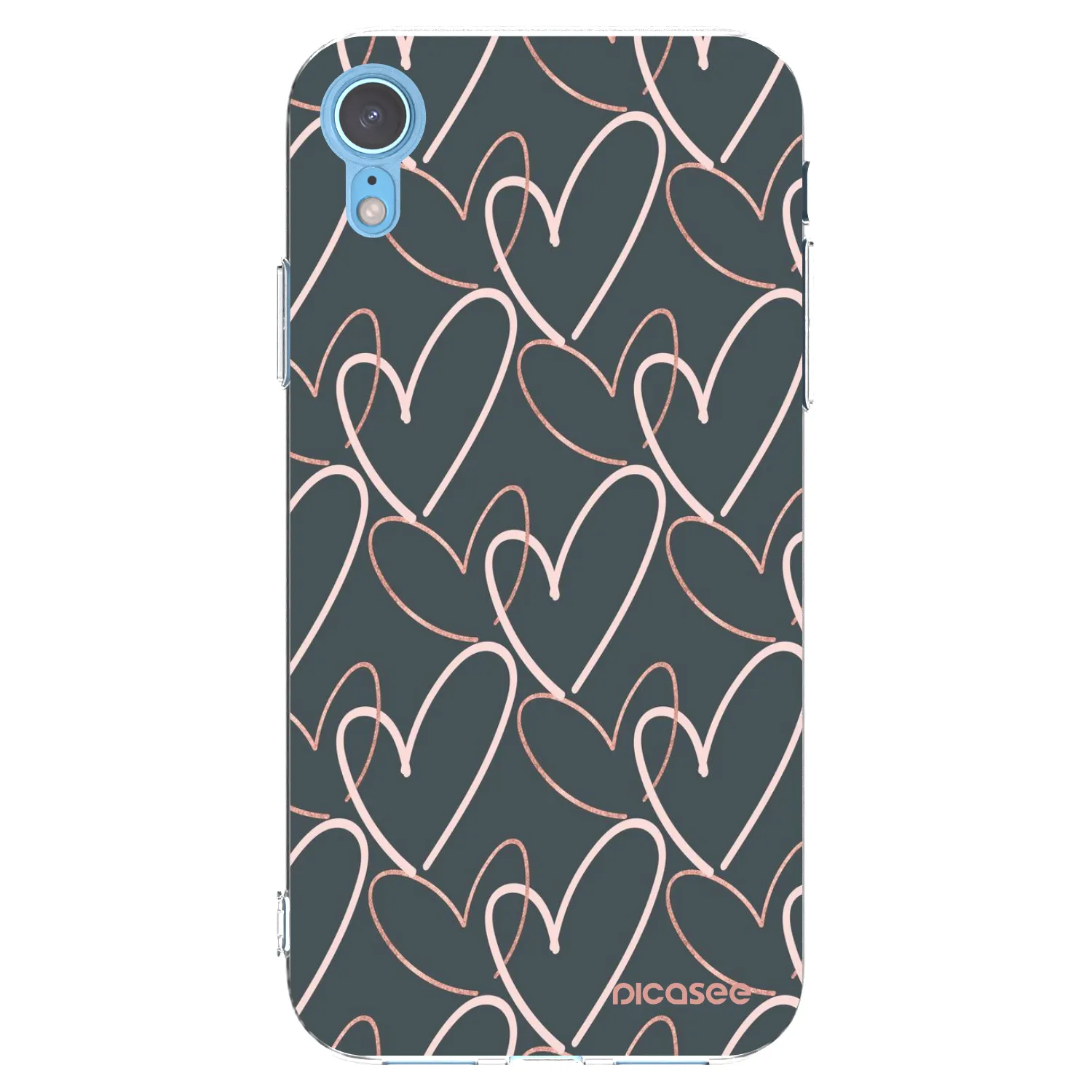 Picasee silikonski prozorni ovitek za Apple iPhone XR - Lots of love