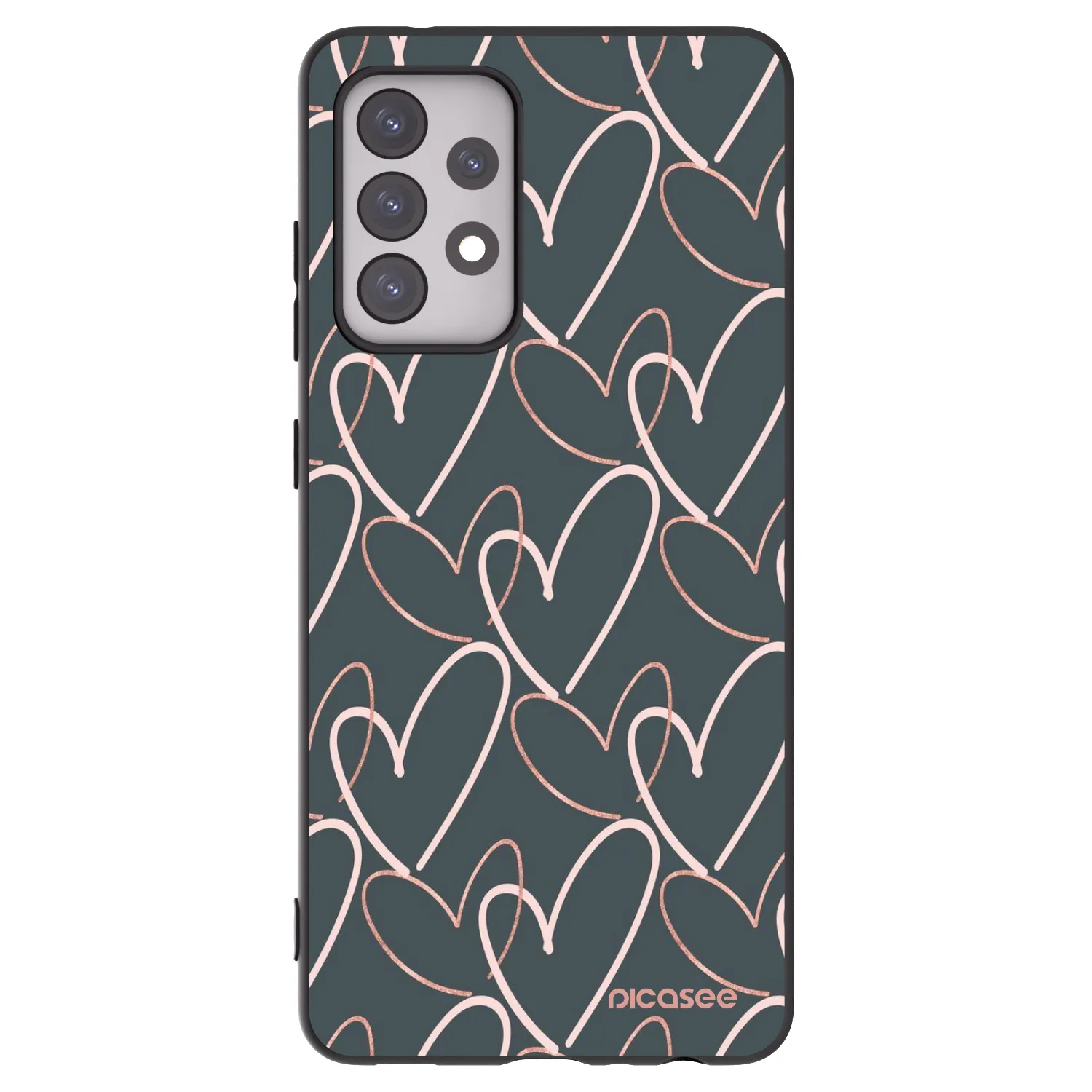 Picasee silikonski črni ovitek za Samsung Galaxy A52s 5G A528B - Lots of love