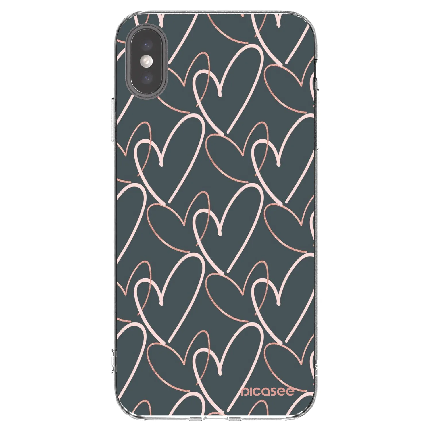 Picasee silikonski prozorni ovitek za Apple iPhone XS Max - Lots of love