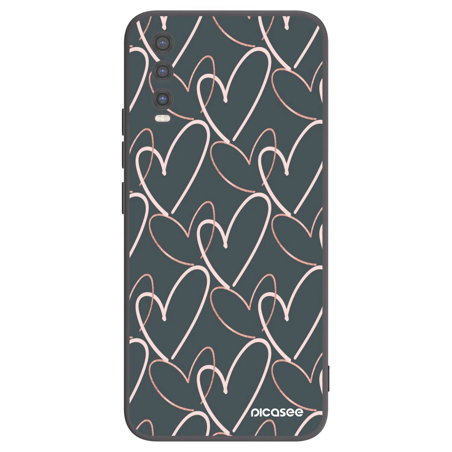 Picasee silikonski črni ovitek za Vivo Y20s - Lots of love