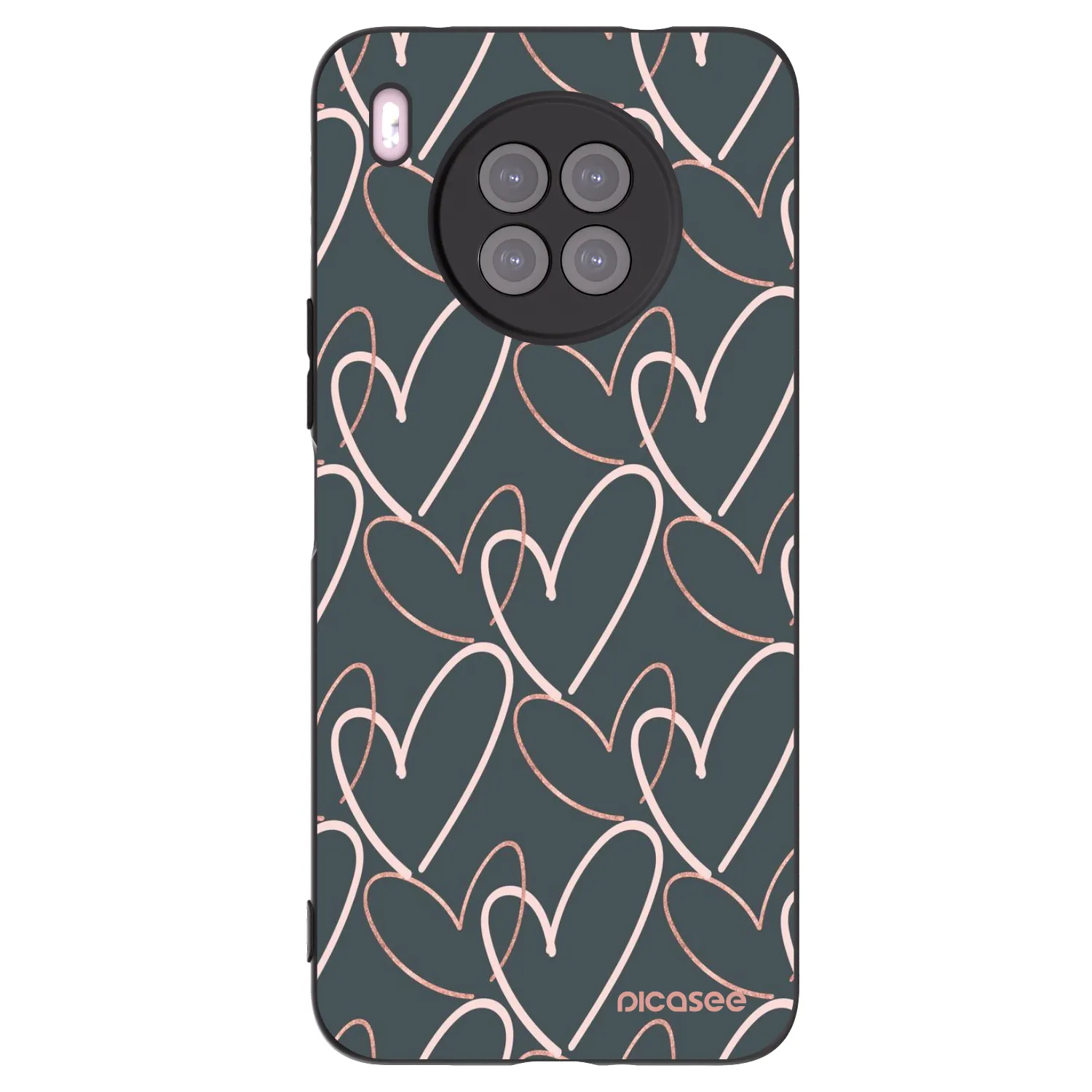 Picasee silikonski črni ovitek za Huawei Nova 8i - Lots of love