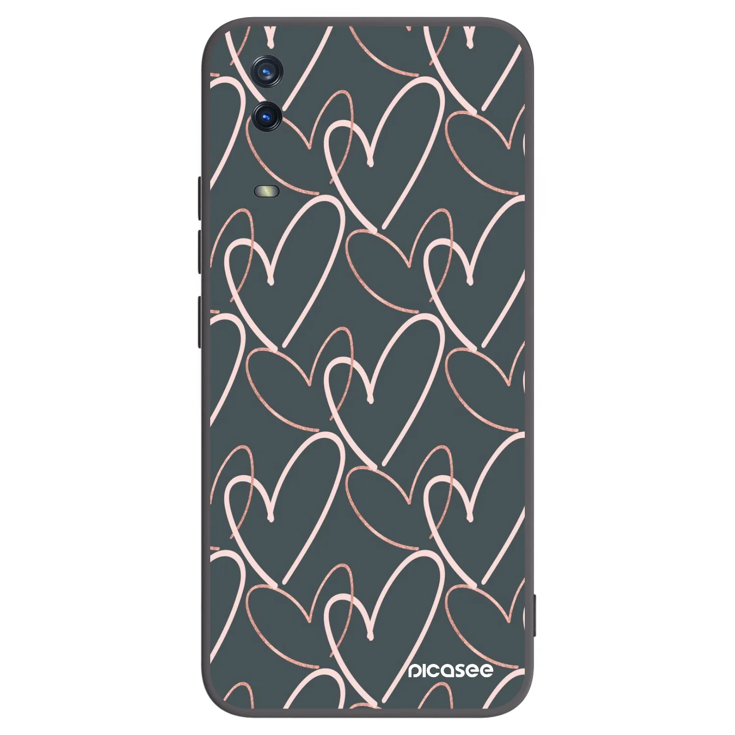 Picasee silikonski črni ovitek za Vivo Y11s - Lots of love