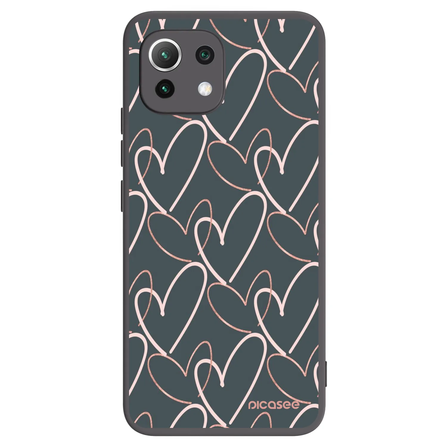 Picasee silikonski črni ovitek za Xiaomi 11 Lite 5G NE - Lots of love