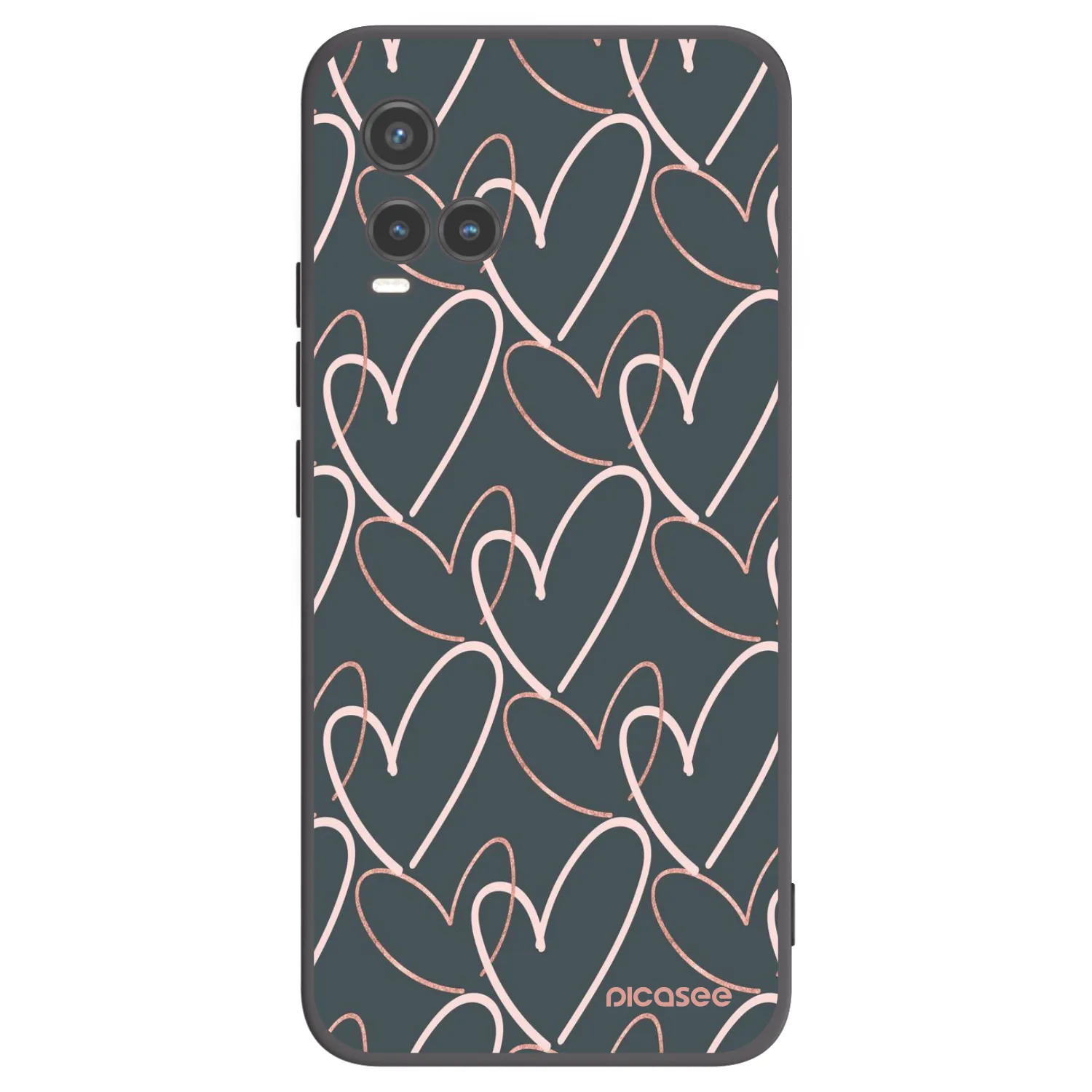 Picasee silikonski črni ovitek za Vivo Y33s - Lots of love