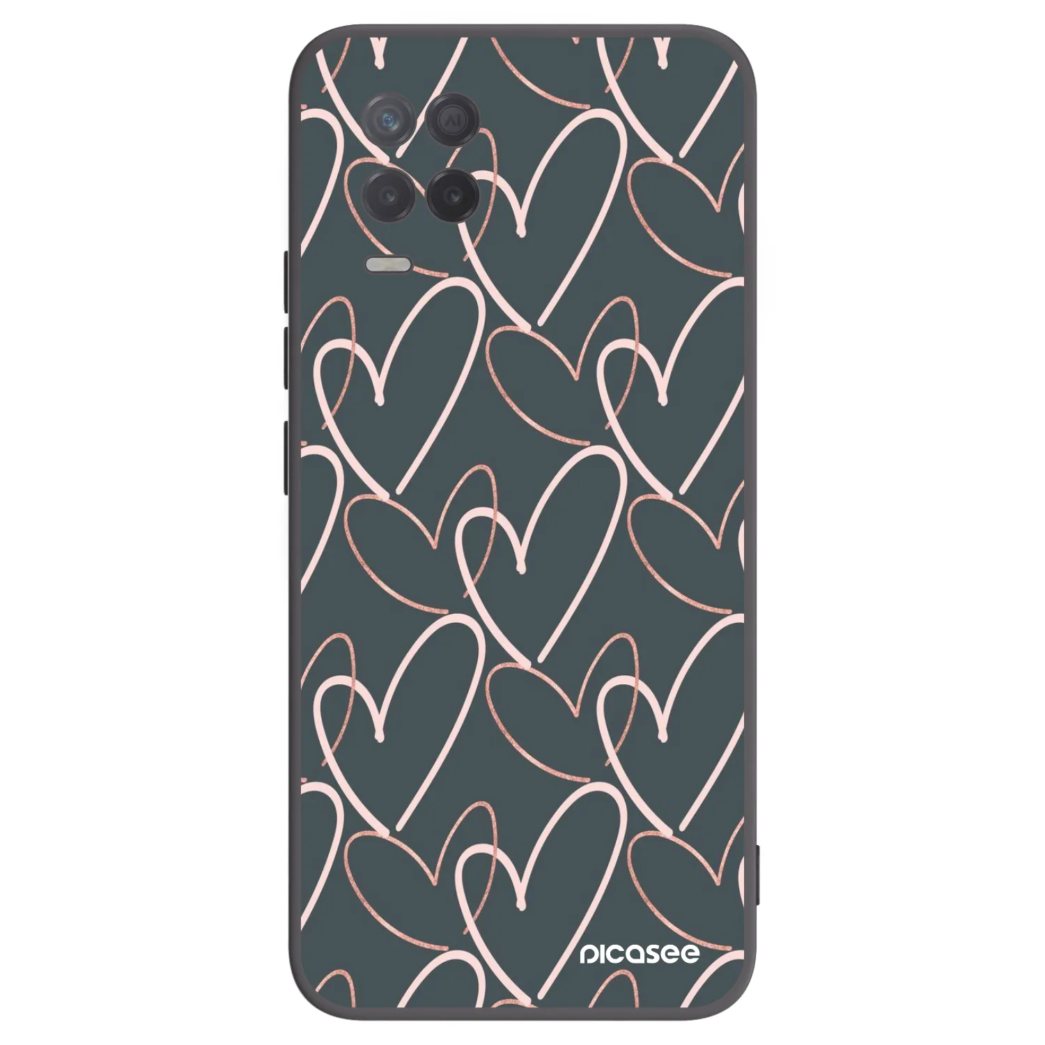 Picasee silikonski črni ovitek za Realme 8 5G - Lots of love