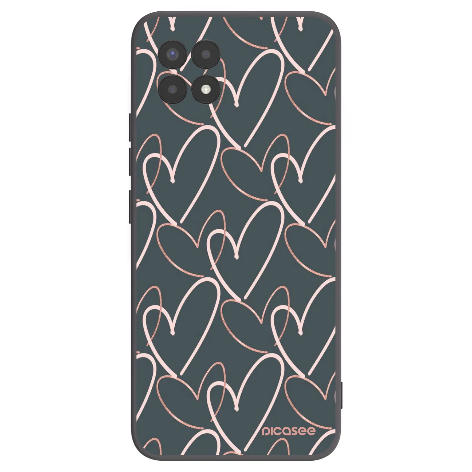 Picasee silikonski črni ovitek za Realme 8i - Lots of love