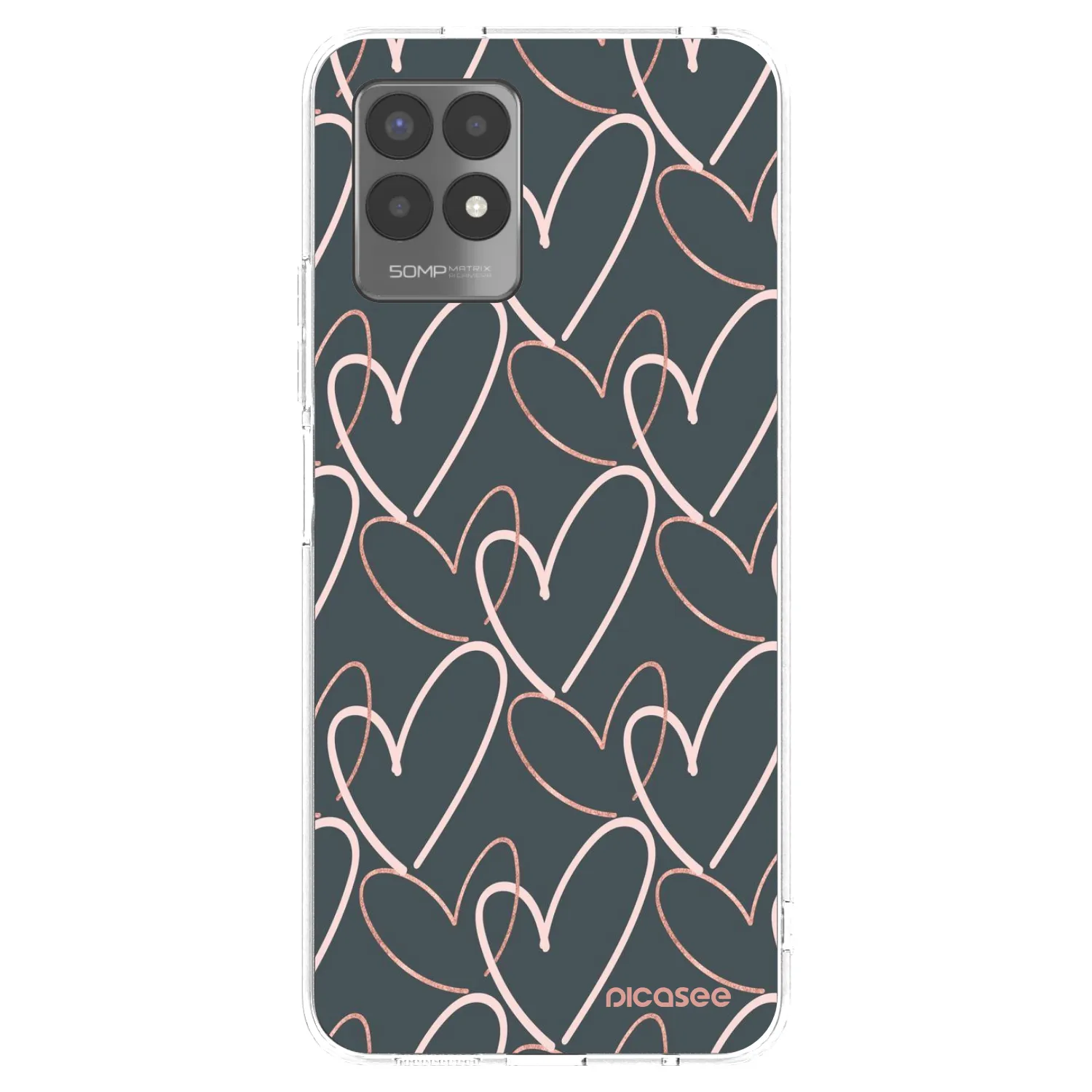 Picasee silikonski prozorni ovitek za Realme 8i - Lots of love