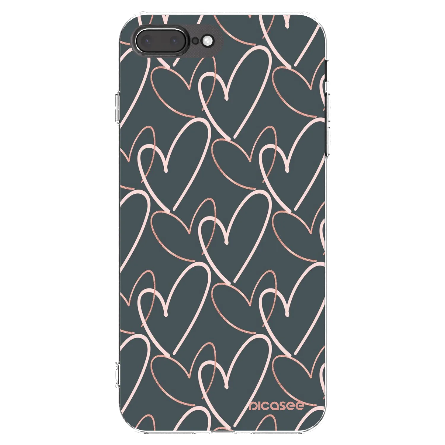 Picasee silikonski prozorni ovitek za Apple iPhone 7 Plus - Lots of love