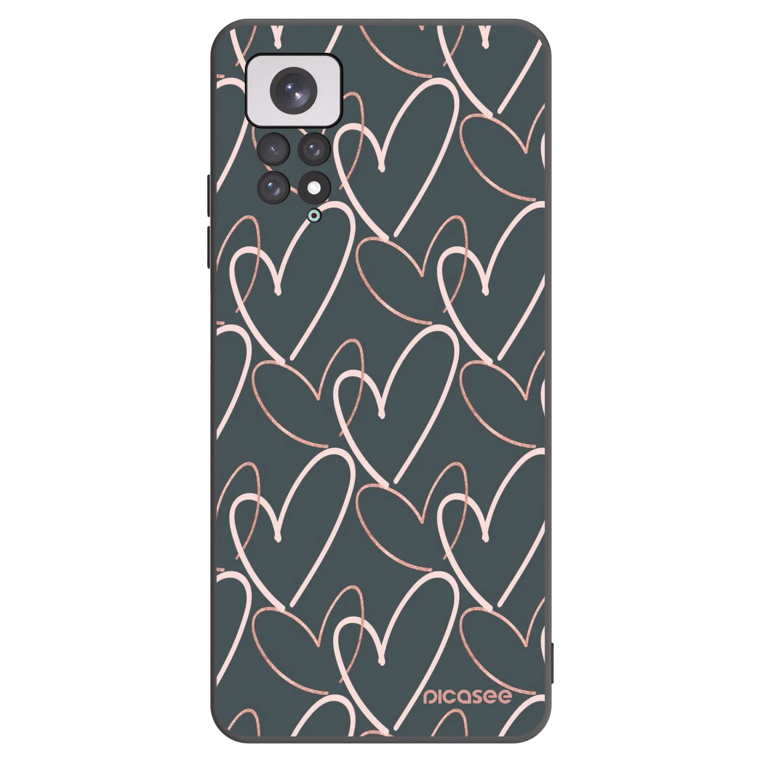 Picasee silikonski črni ovitek za Xiaomi Redmi Note 11 - Lots of love