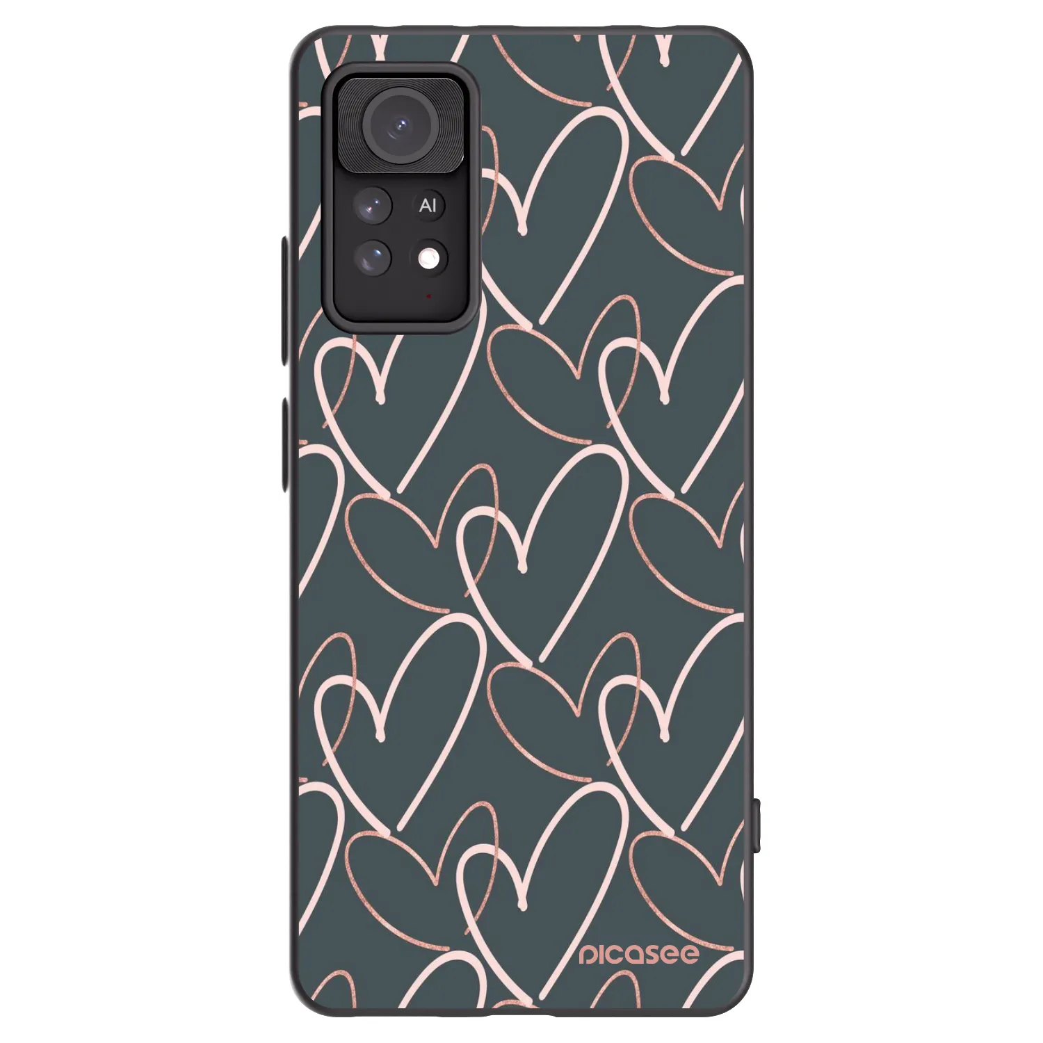 Picasee silikonski črni ovitek za Xiaomi Redmi Note 11 Pro 5G - Lots of love