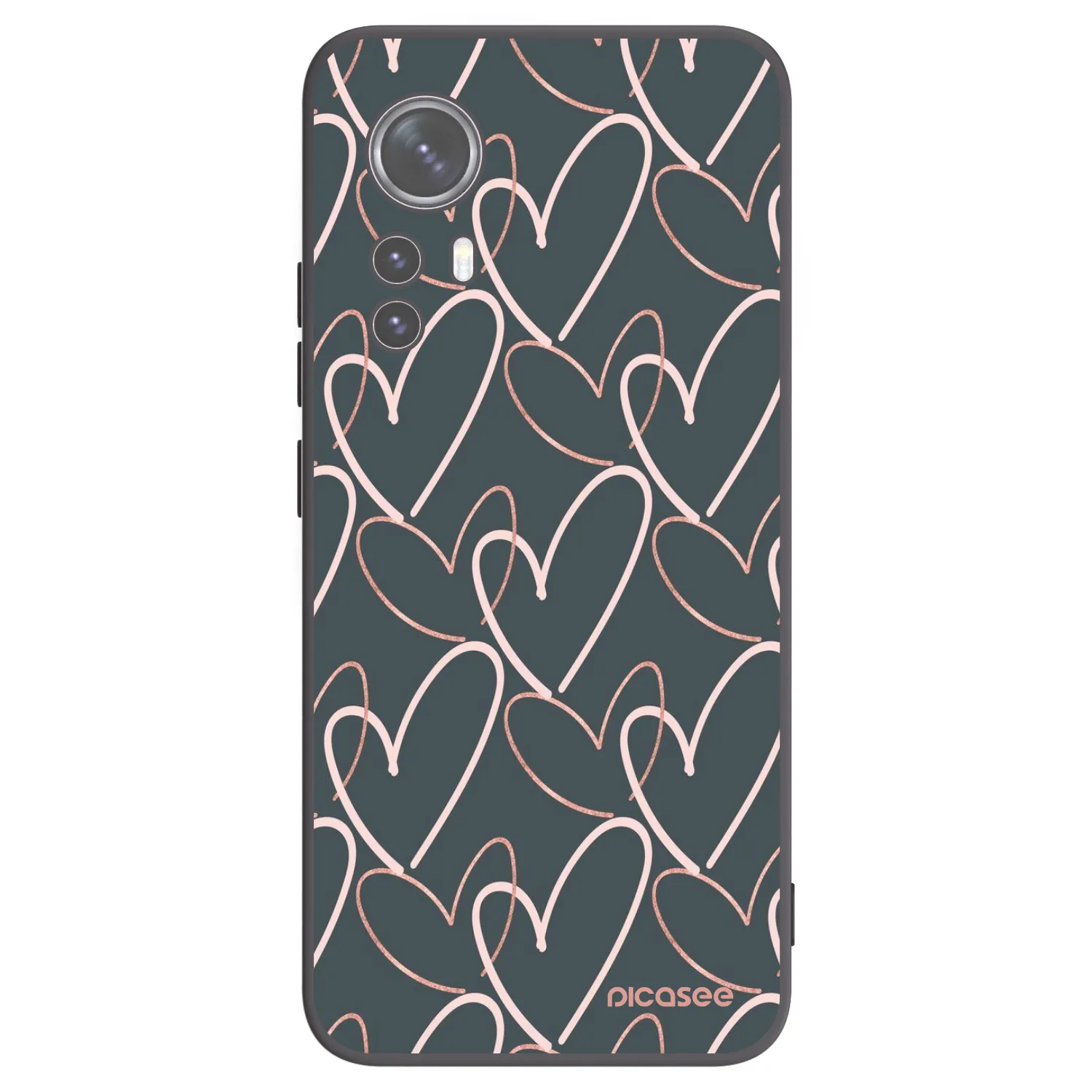 Picasee silikonski črni ovitek za Xiaomi 12 - Lots of love