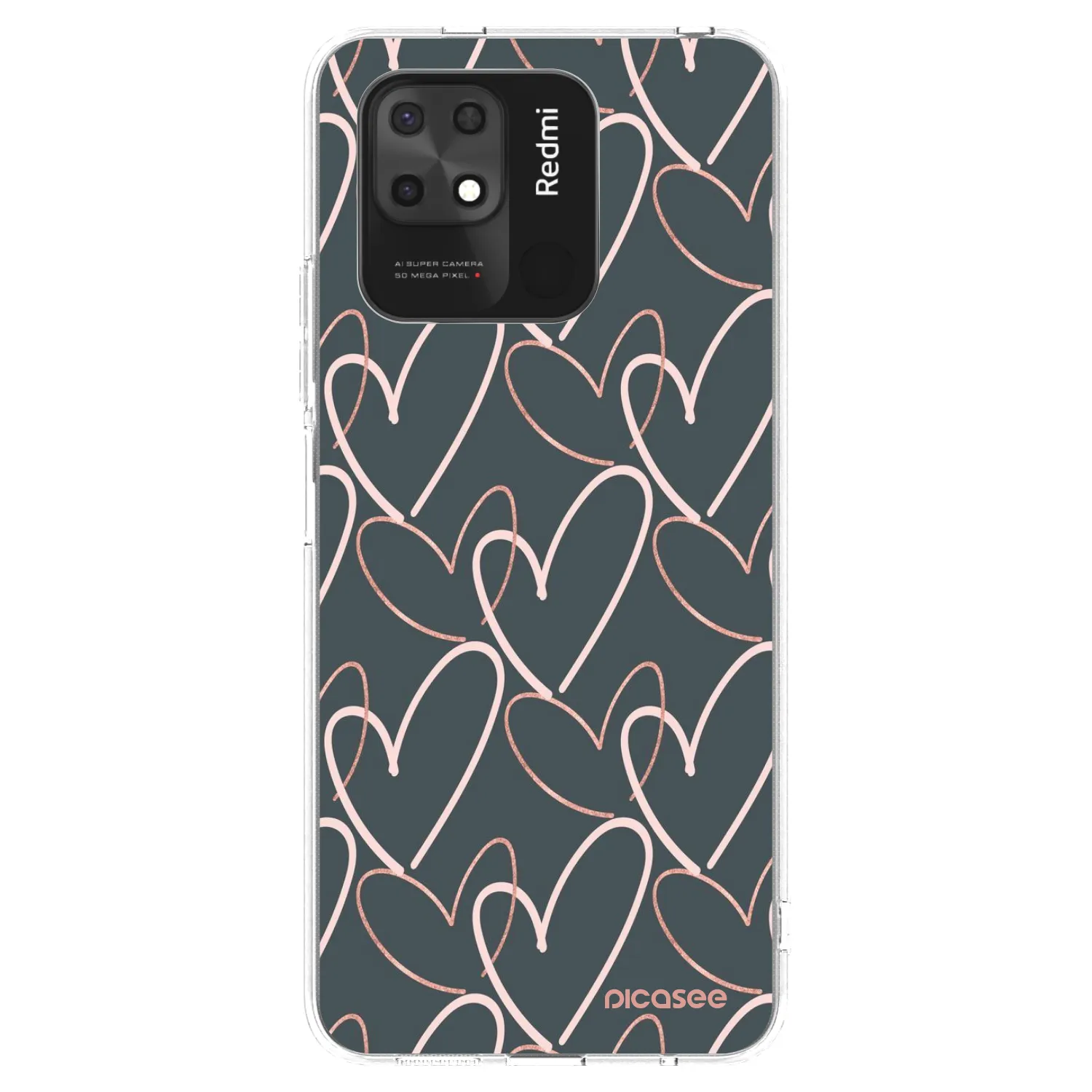 Picasee silikonski prozorni ovitek za Xiaomi Redmi 10C - Lots of love
