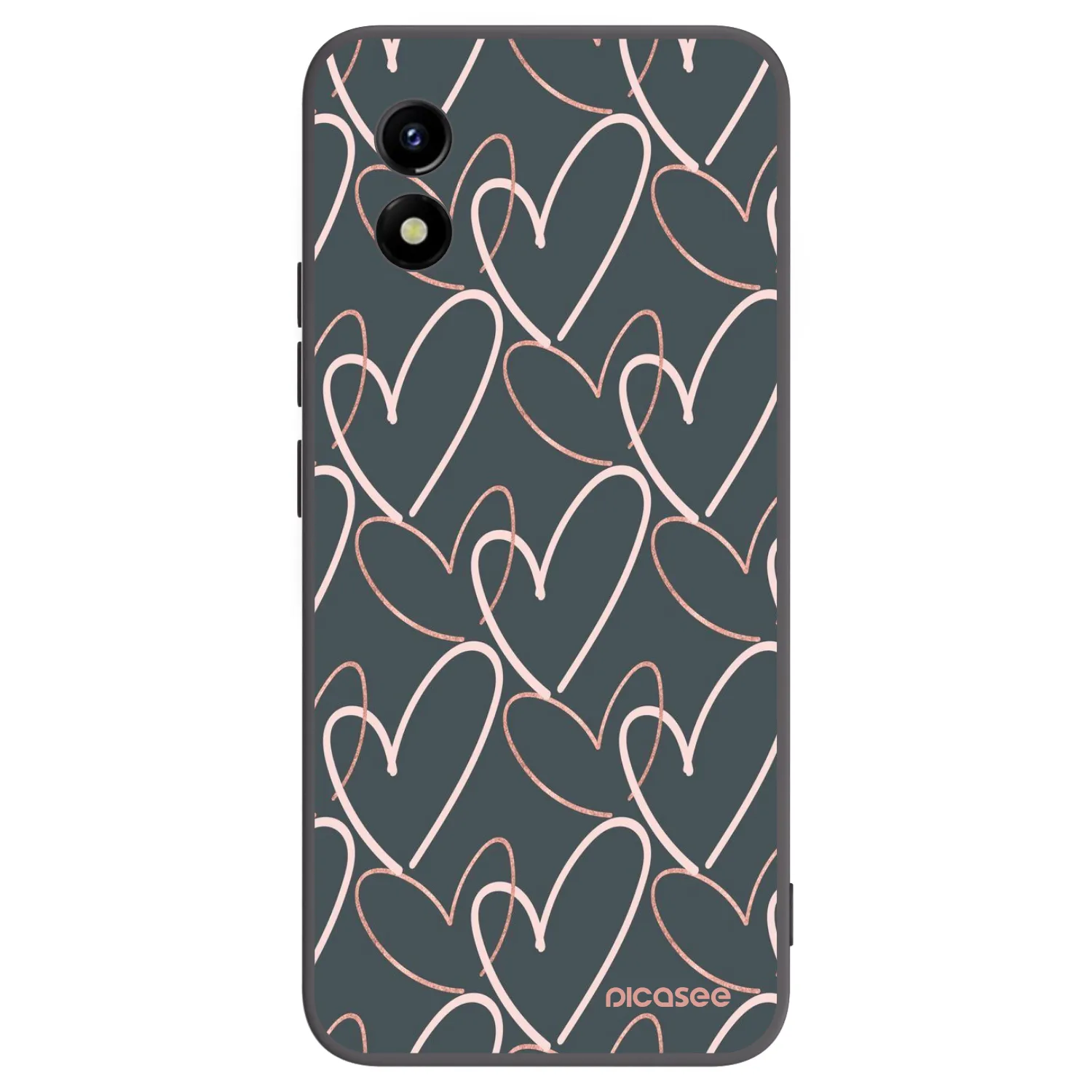 Picasee silikonski črni ovitek za Vivo Y01 - Lots of love