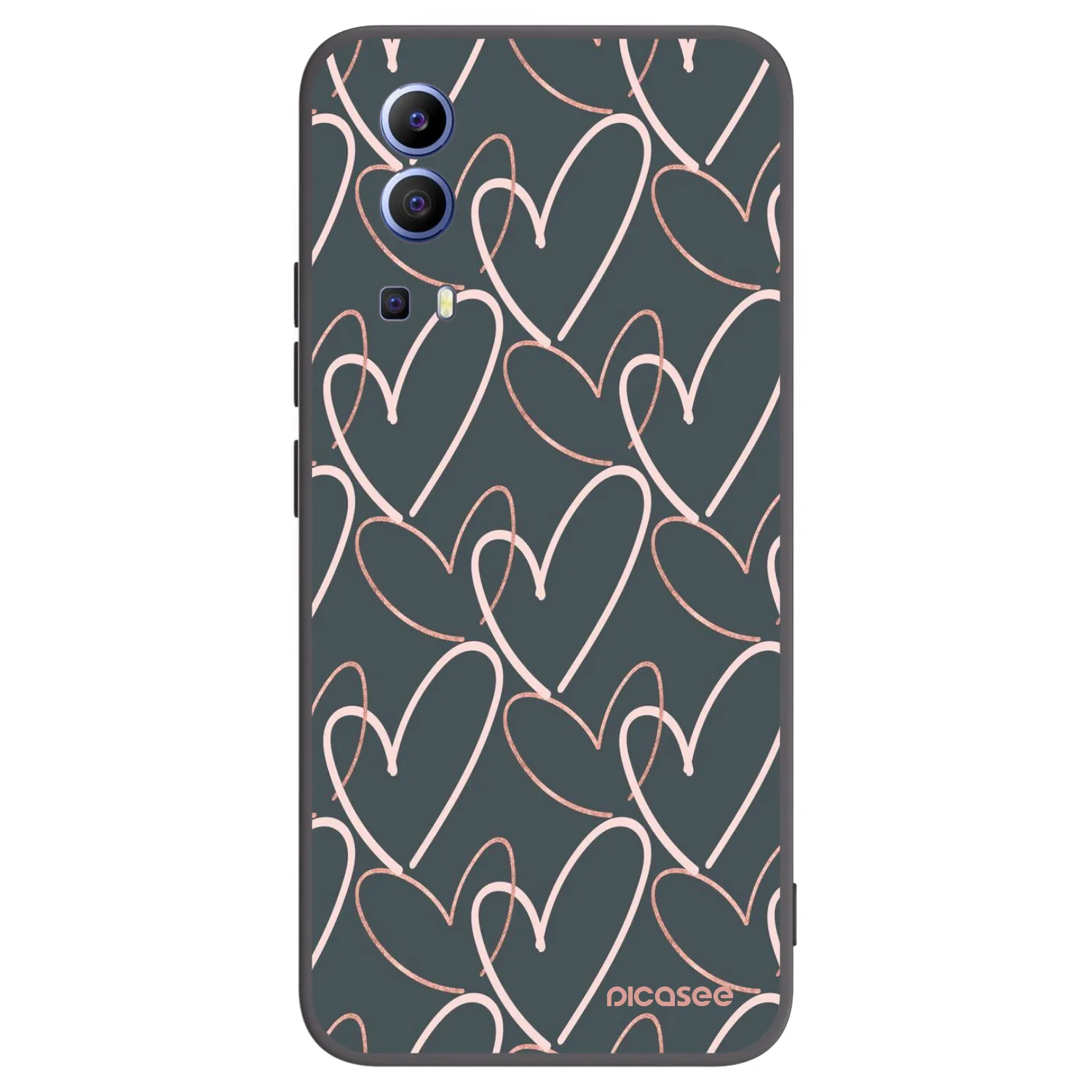 Picasee silikonski črni ovitek za Vivo Y52 5G - Lots of love