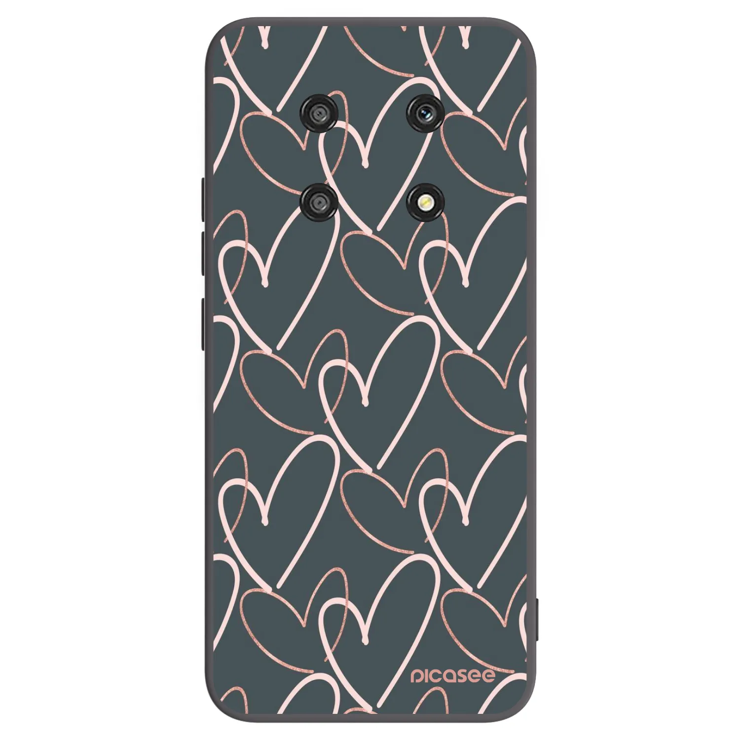 Picasee silikonski črni ovitek za Honor Magic4 Lite 5G - Lots of love