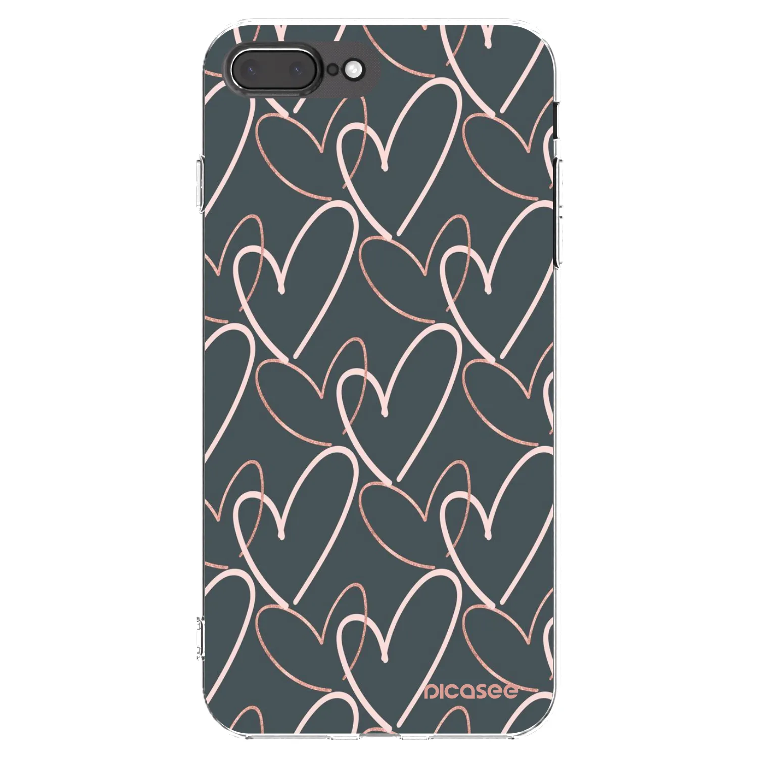Picasee silikonski prozorni ovitek za Apple iPhone 8 Plus - Lots of love