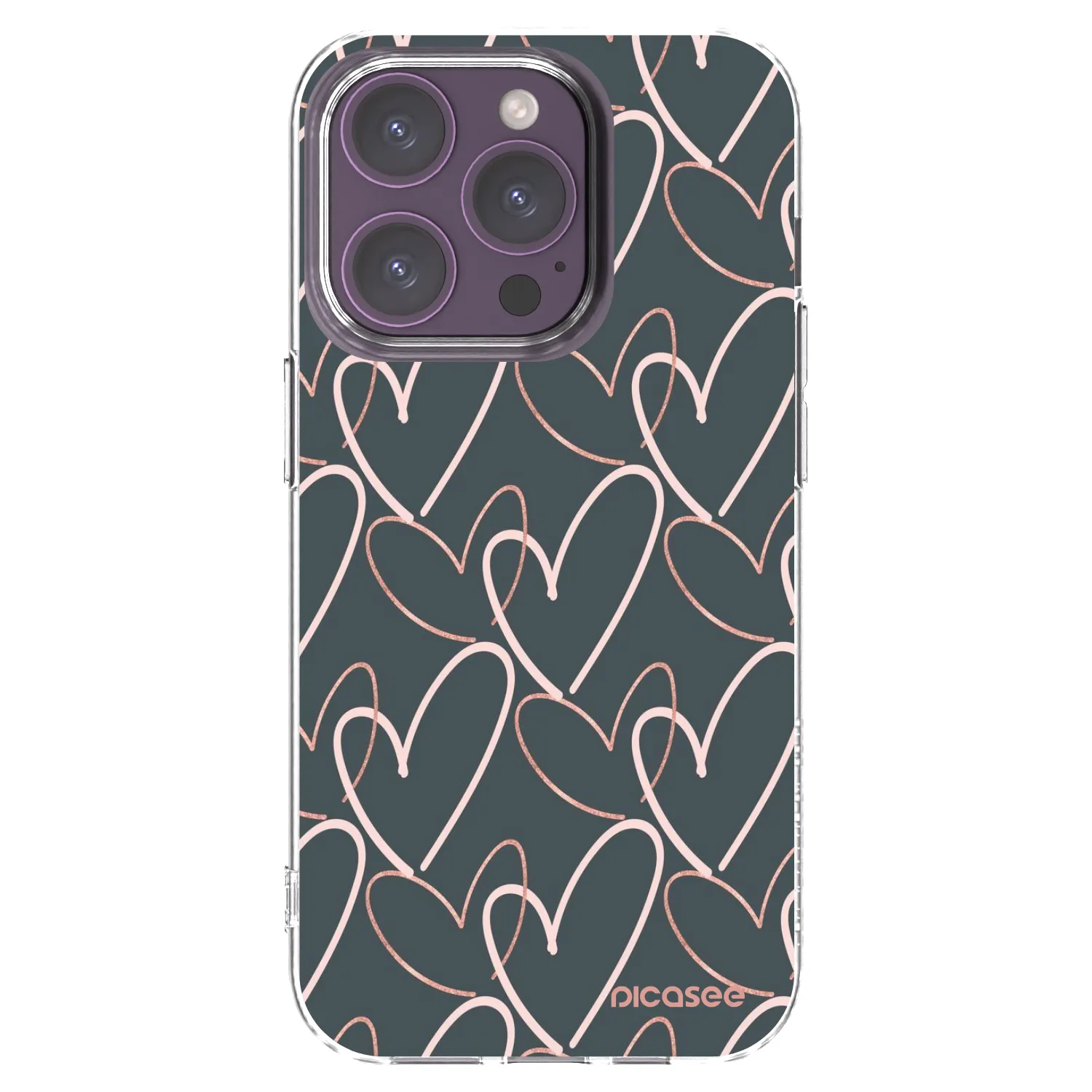 Picasee silikonski prozorni ovitek za Apple iPhone 14 Pro - Lots of love