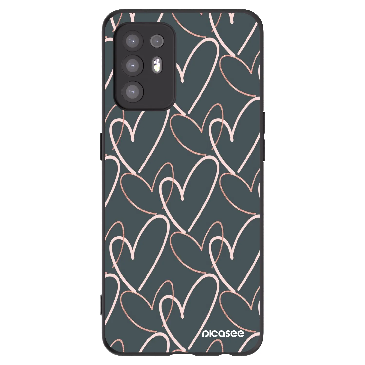 Picasee silikonski črni ovitek za OPPO A94 5G - Lots of love