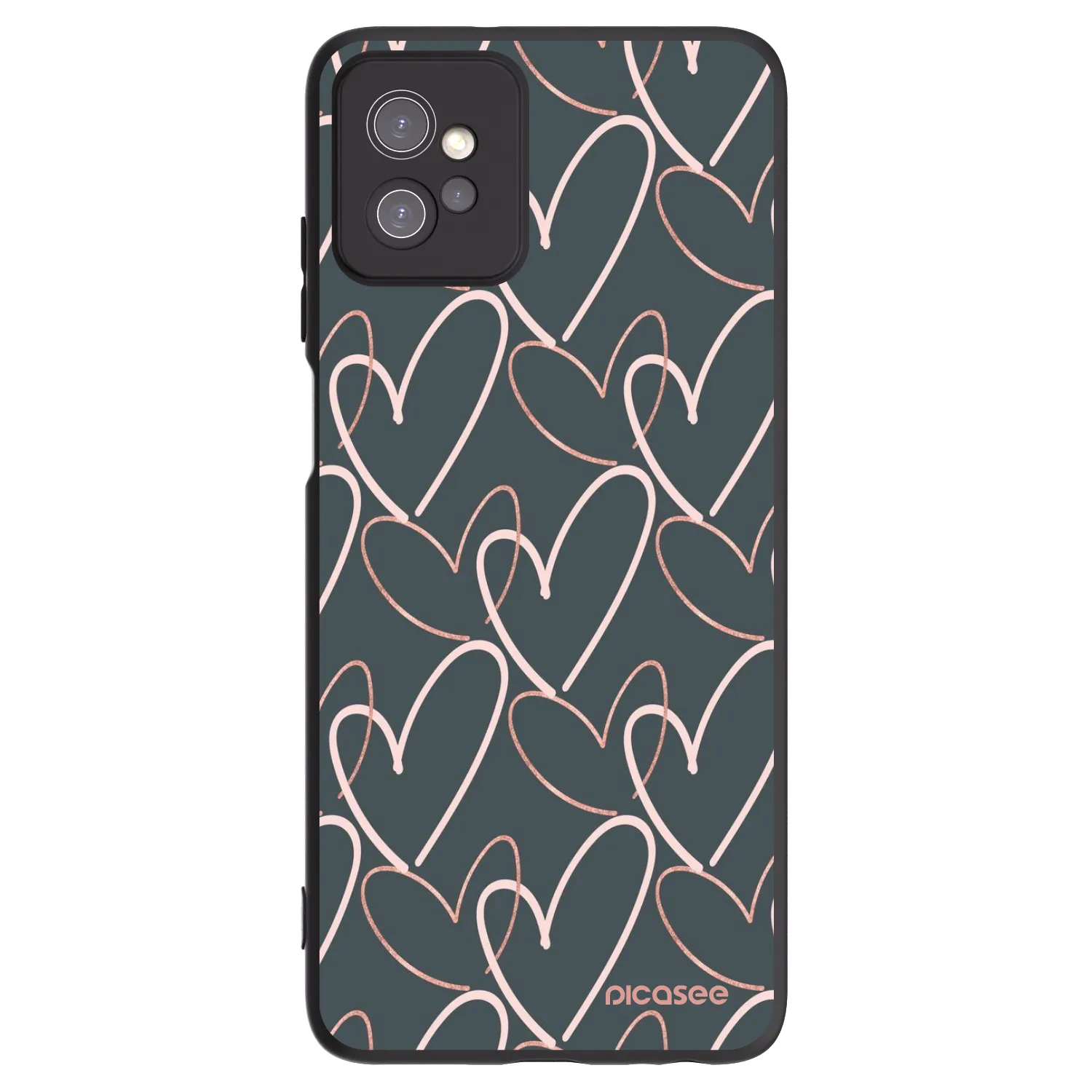 Picasee silikonski črni ovitek za Motorola Moto G32 - Lots of love