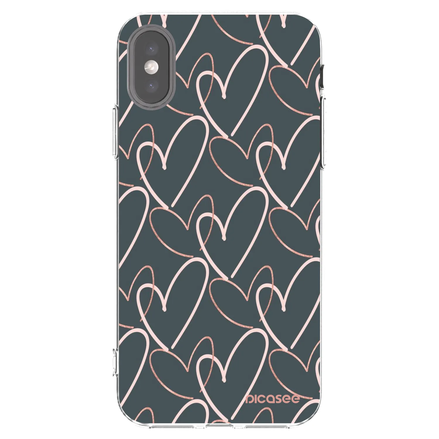 Picasee silikonski prozorni ovitek za Apple iPhone X/XS - Lots of love