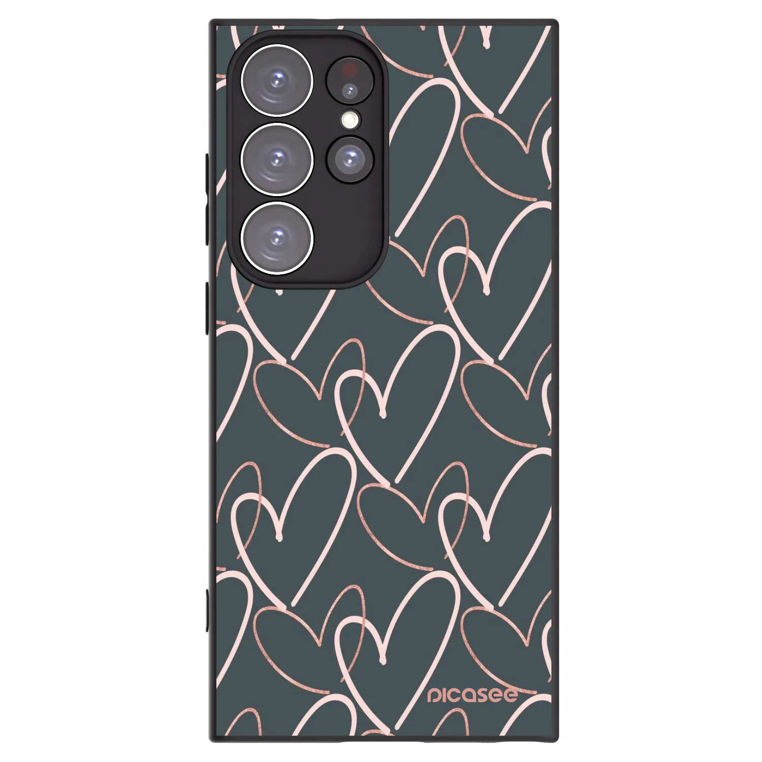 Picasee silikonski črni ovitek za Samsung Galaxy S23 Ultra 5G - Lots of love