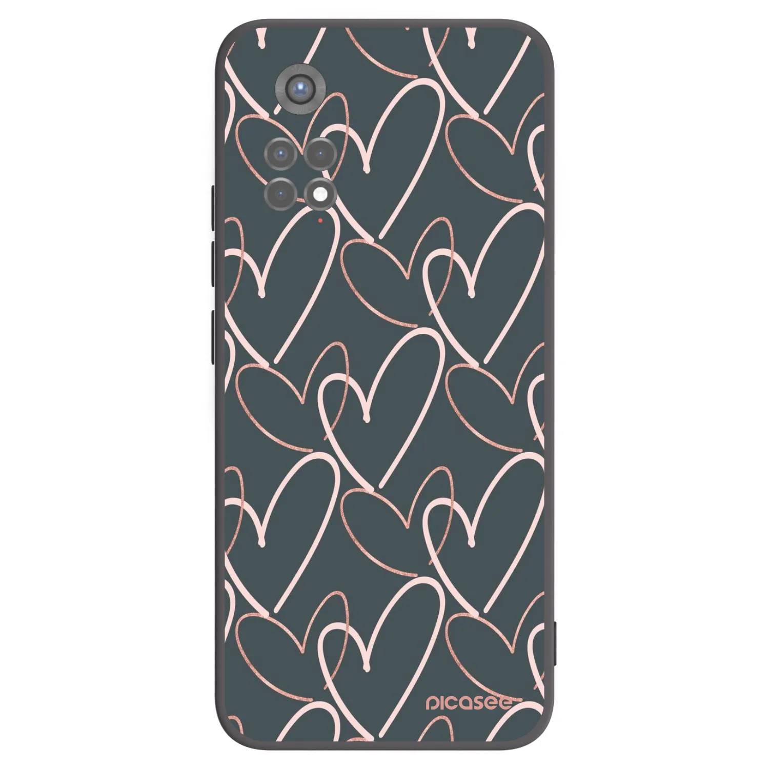 Picasee silikonski črni ovitek za Xiaomi Redmi Note 11S 5G - Lots of love