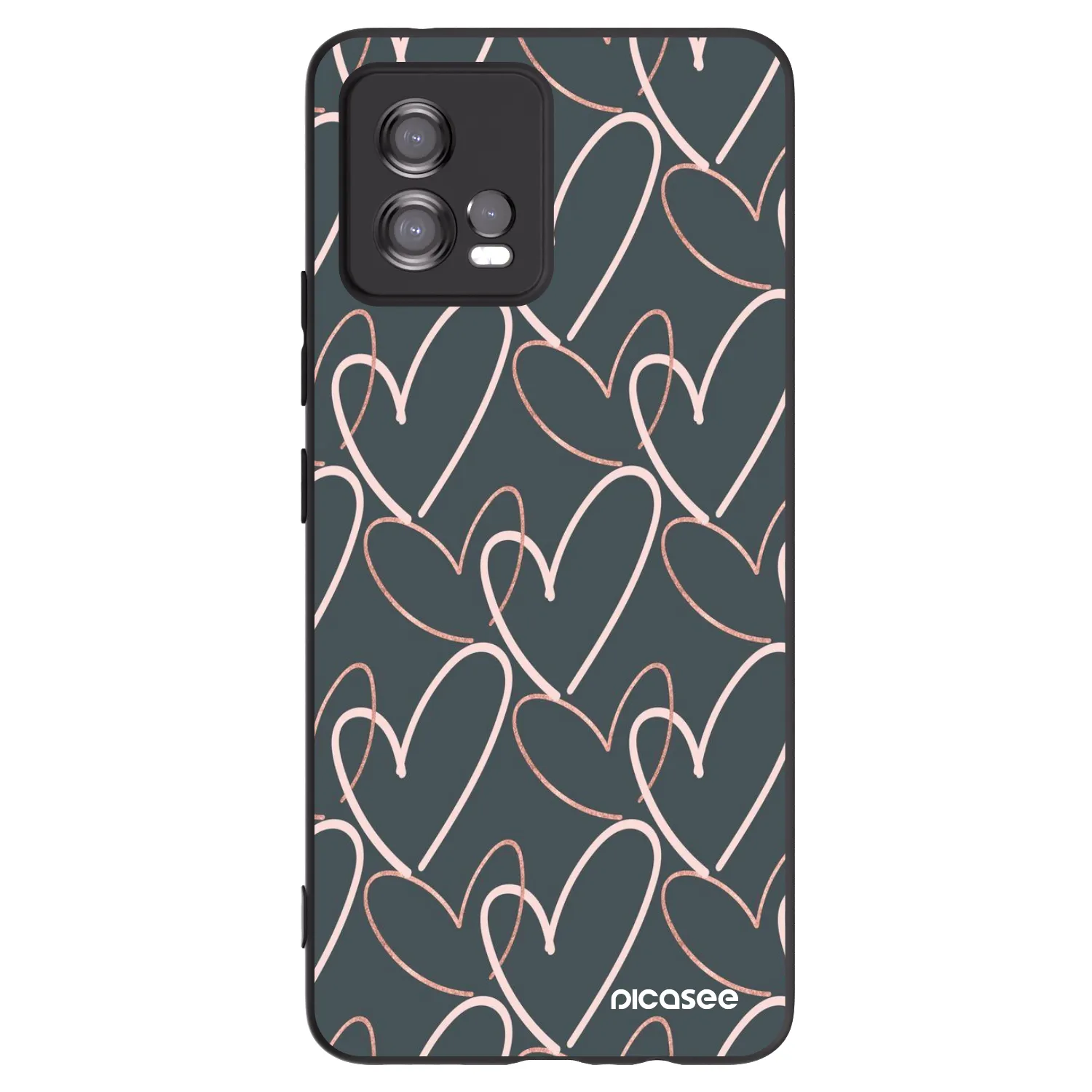 Picasee silikonski črni ovitek za Motorola Moto G72 - Lots of love