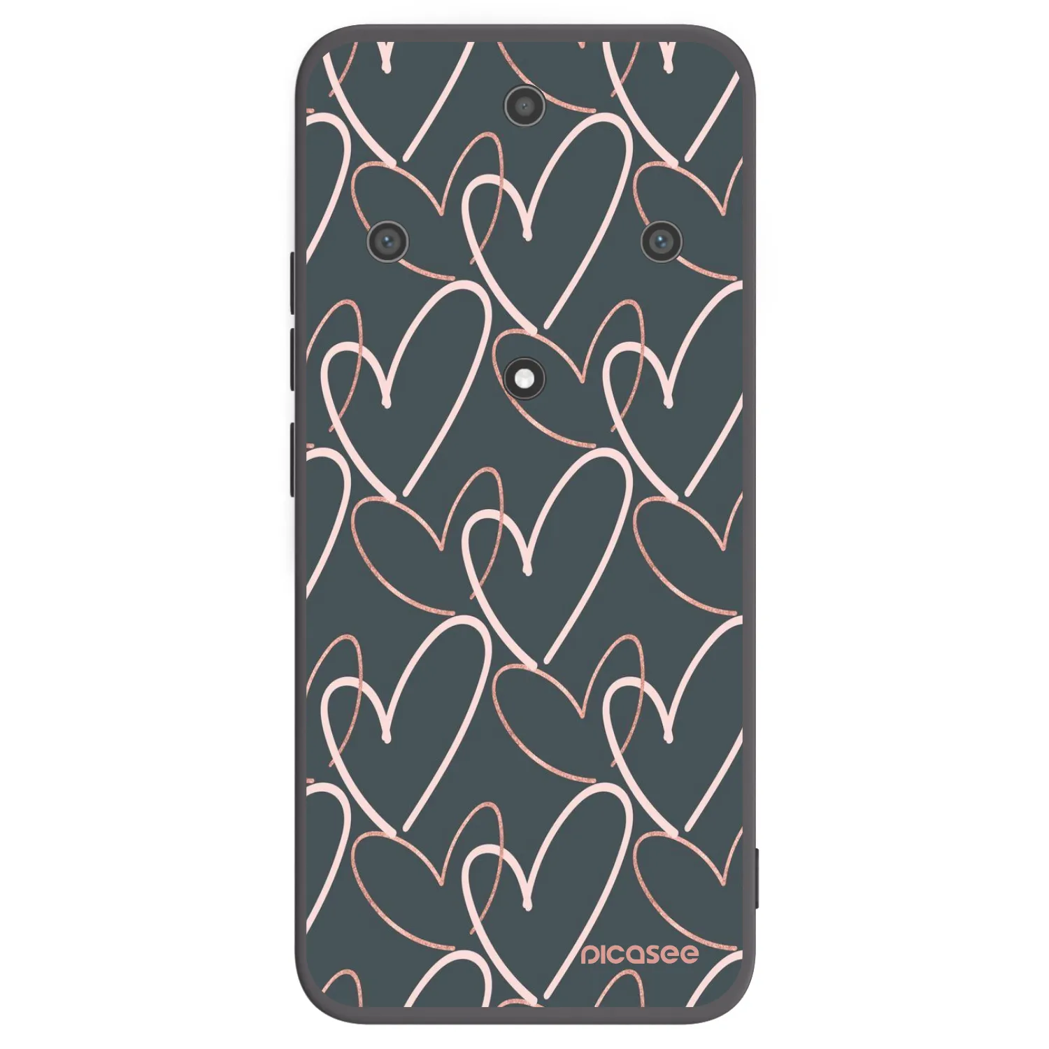 Picasee silikonski črni ovitek za Honor Magic5 Lite 5G - Lots of love
