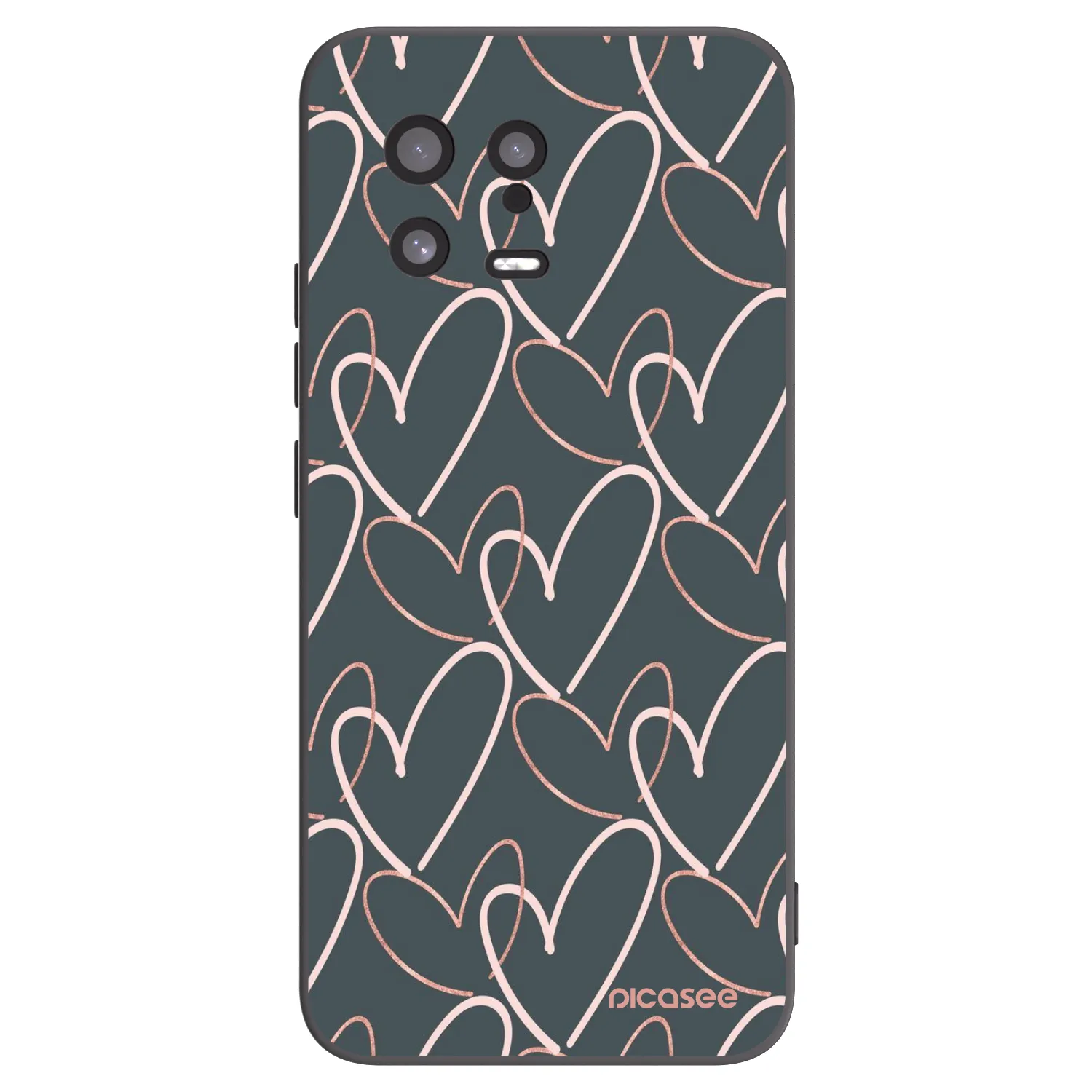 Picasee silikonski črni ovitek za Xiaomi 13 - Lots of love