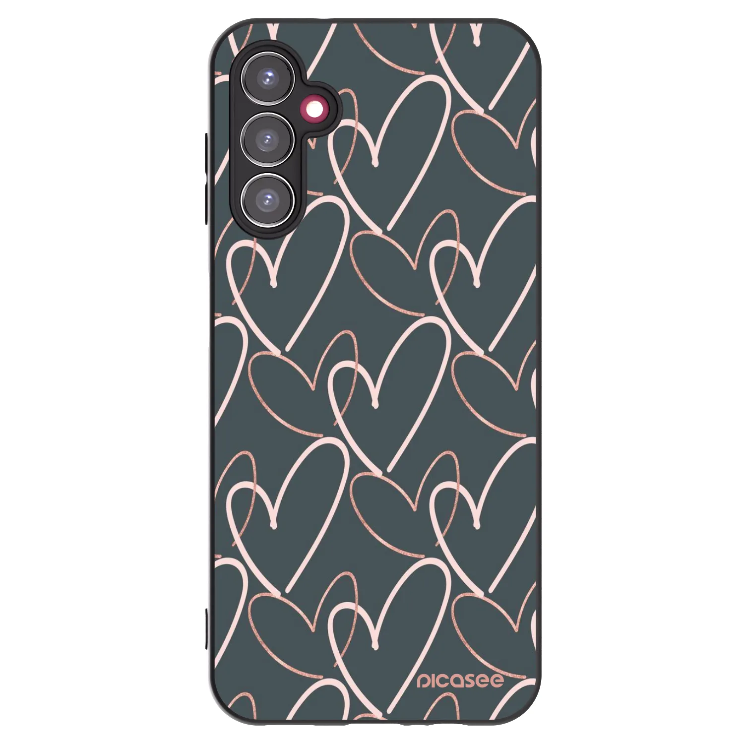 Picasee silikonski črni ovitek za Samsung Galaxy A14 4G A145R - Lots of love
