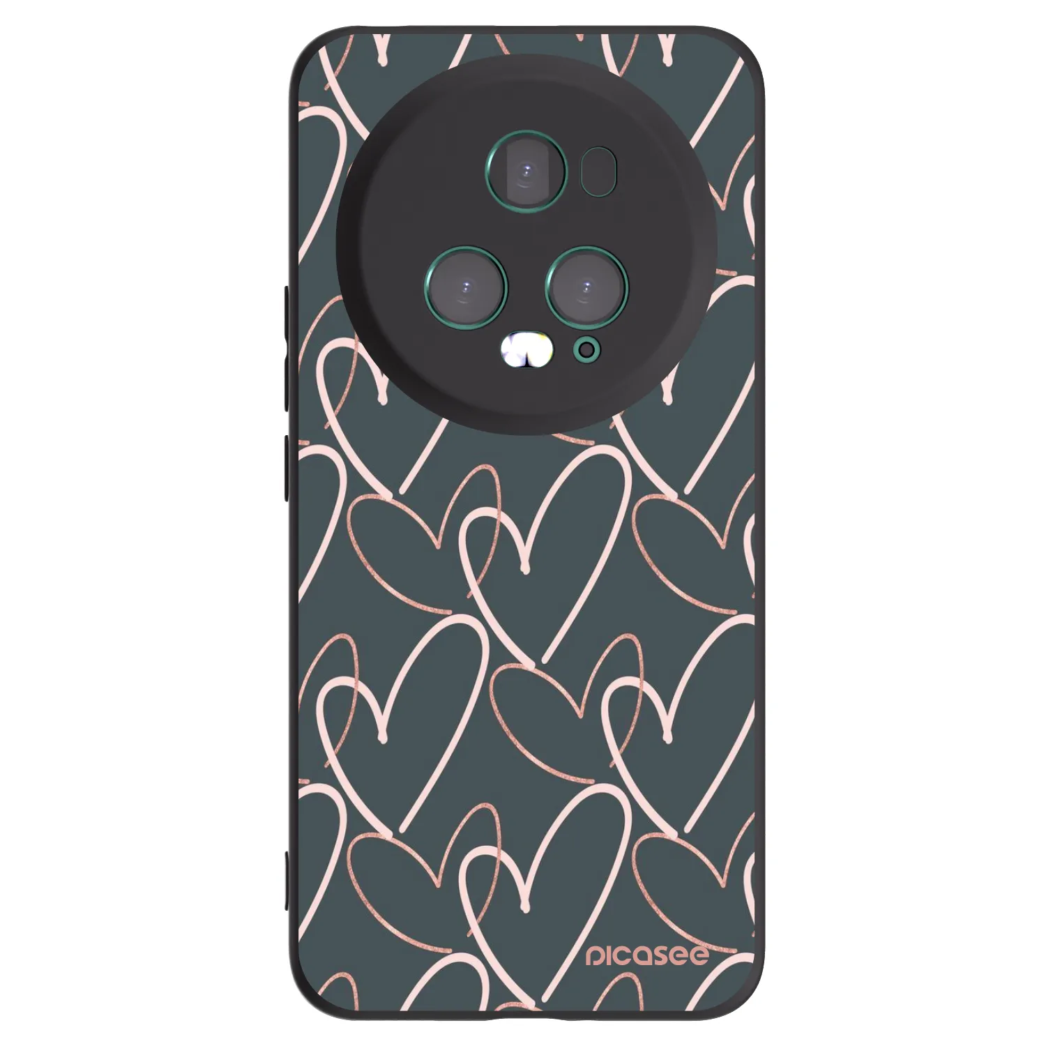 Picasee silikonski črni ovitek za Honor Magic5 Pro - Lots of love