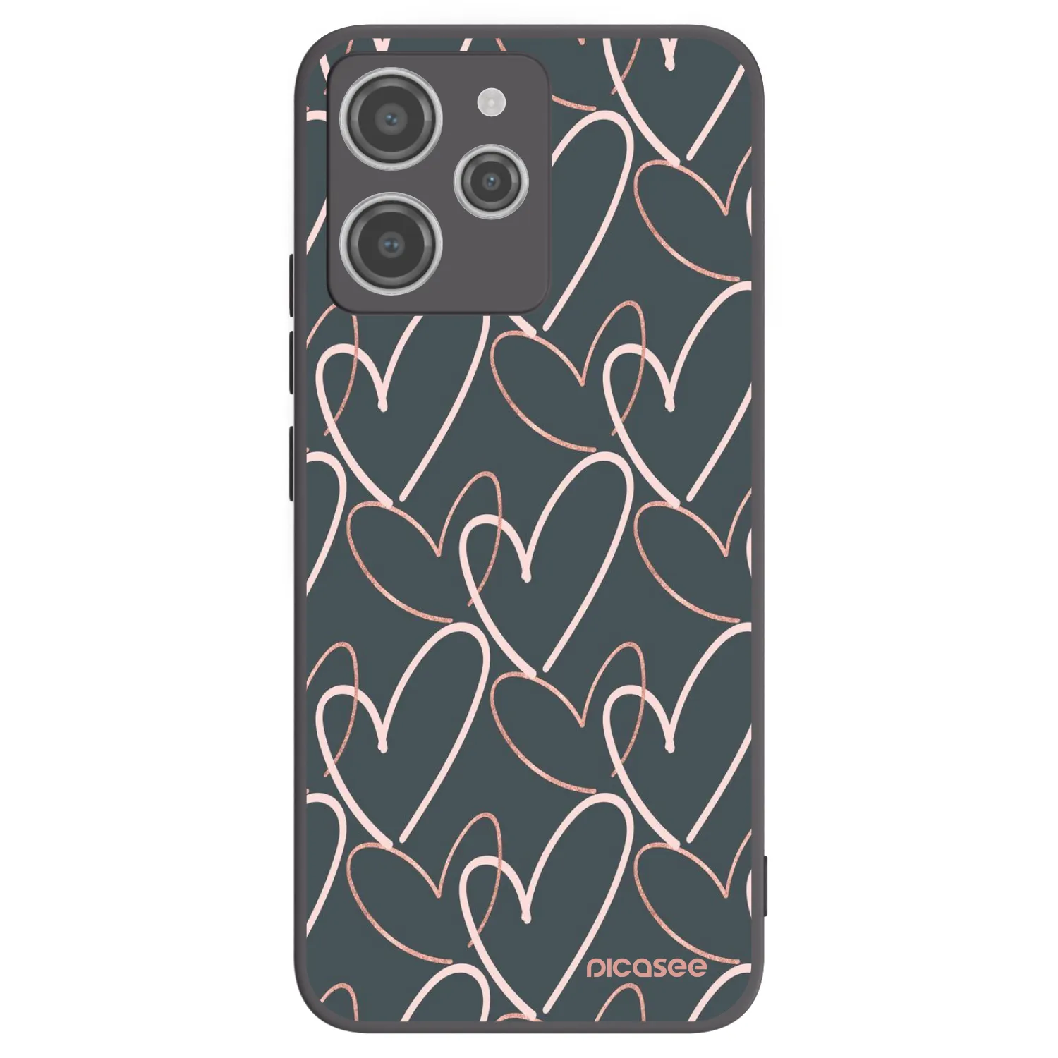 Picasee silikonski črni ovitek za Xiaomi Redmi 12 4G - Lots of love