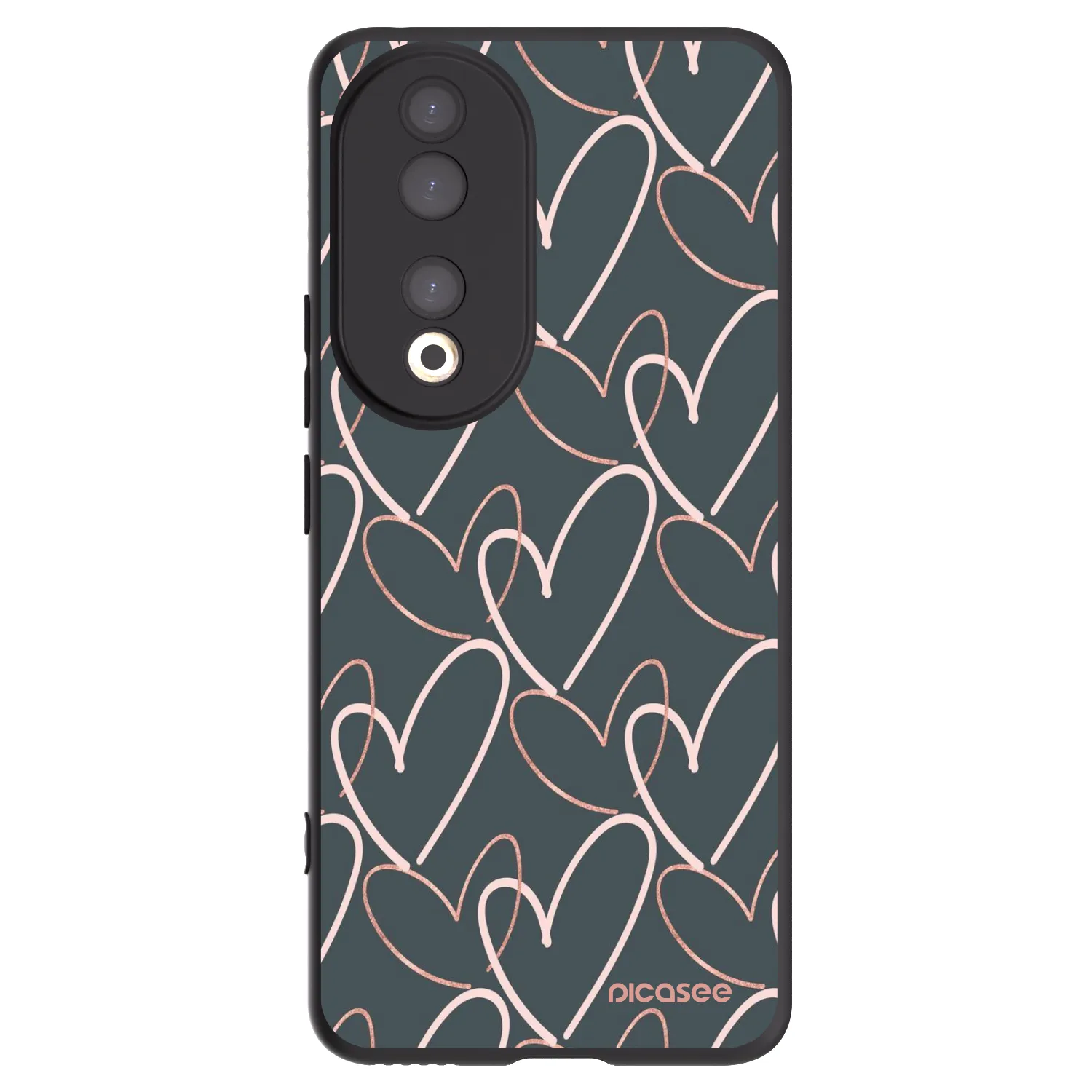 Picasee silikonski črni ovitek za Honor 90 5G - Lots of love