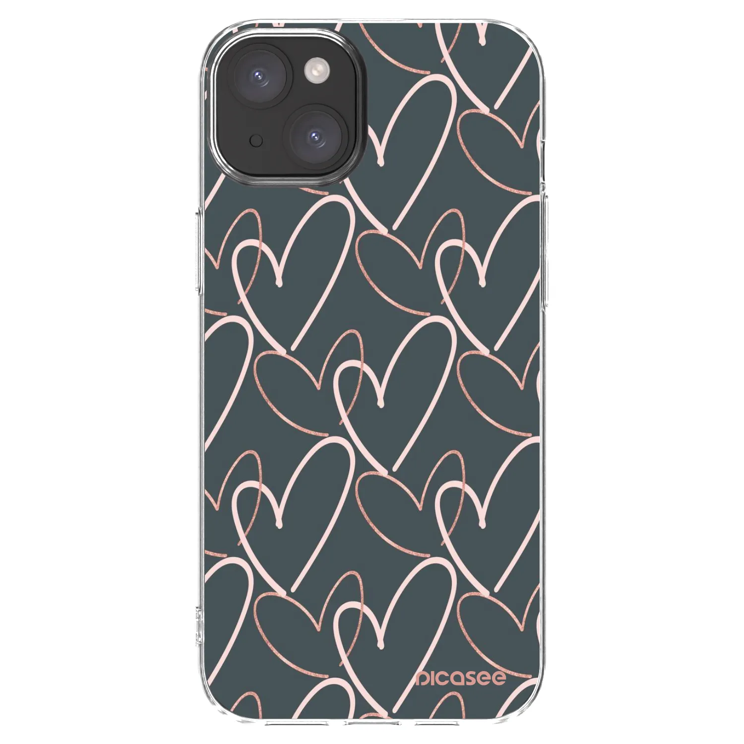 Picasee silikonski prozorni ovitek za Apple iPhone 15 Plus - Lots of love