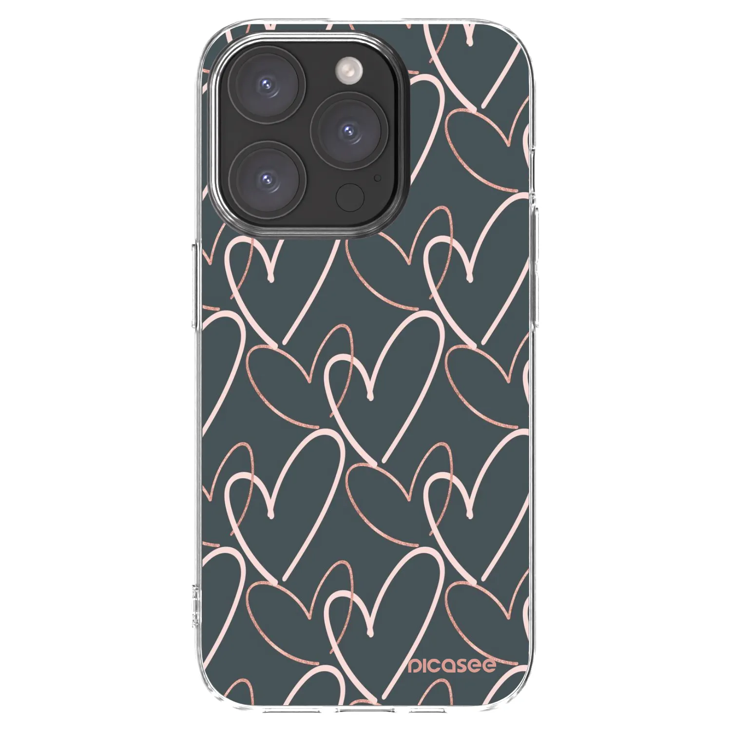 Picasee silikonski prozorni ovitek za Apple iPhone 15 Pro - Lots of love