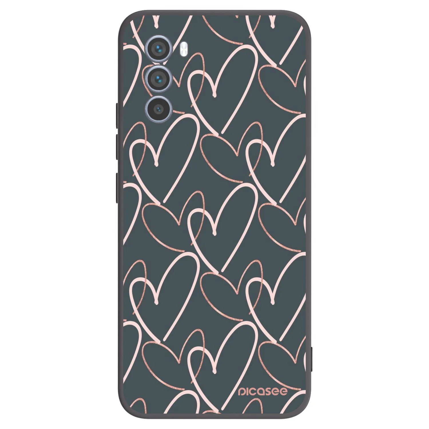 Picasee silikonski črni ovitek za Motorola Moto G62 - Lots of love