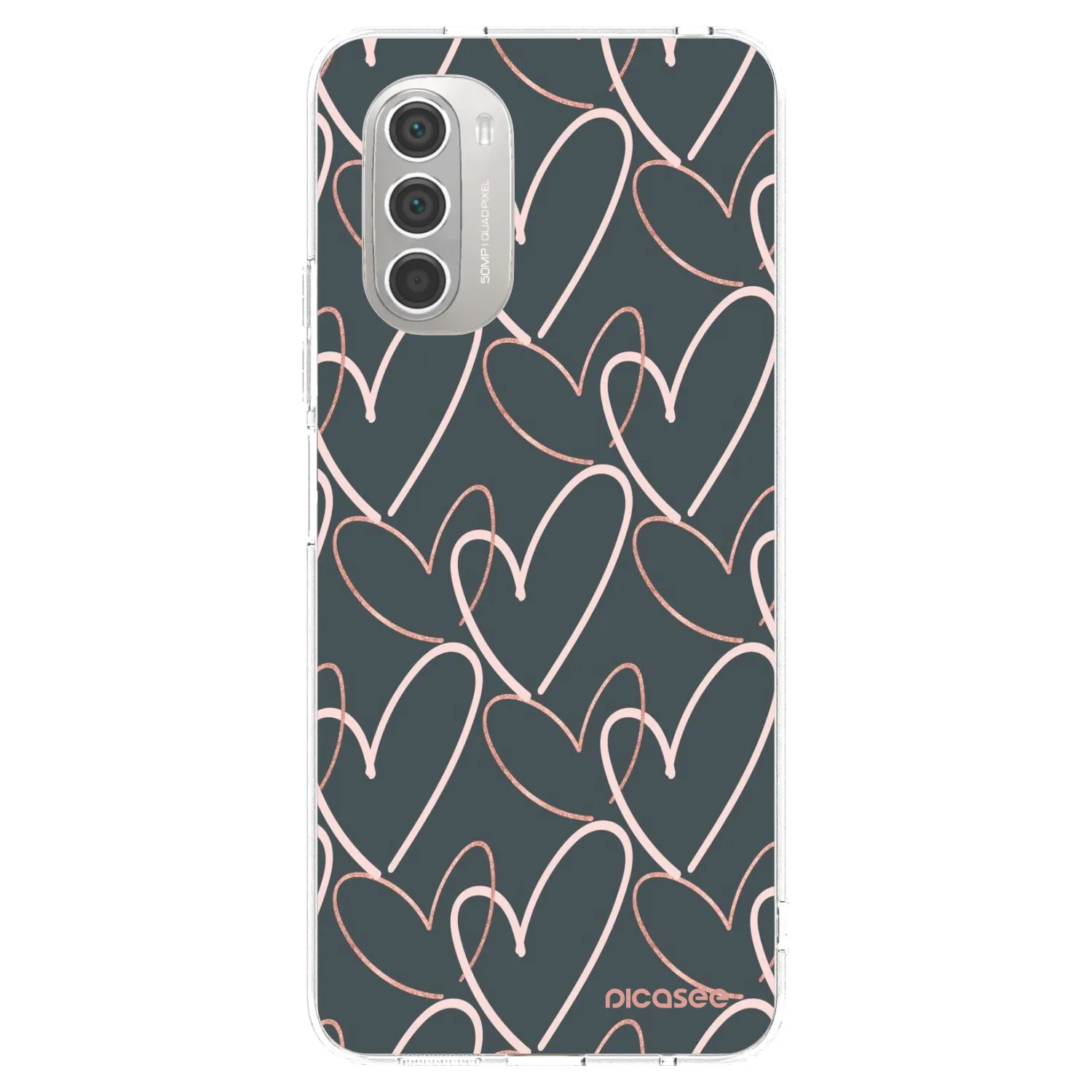 Picasee silikonski prozorni ovitek za Motorola Moto G51 - Lots of love