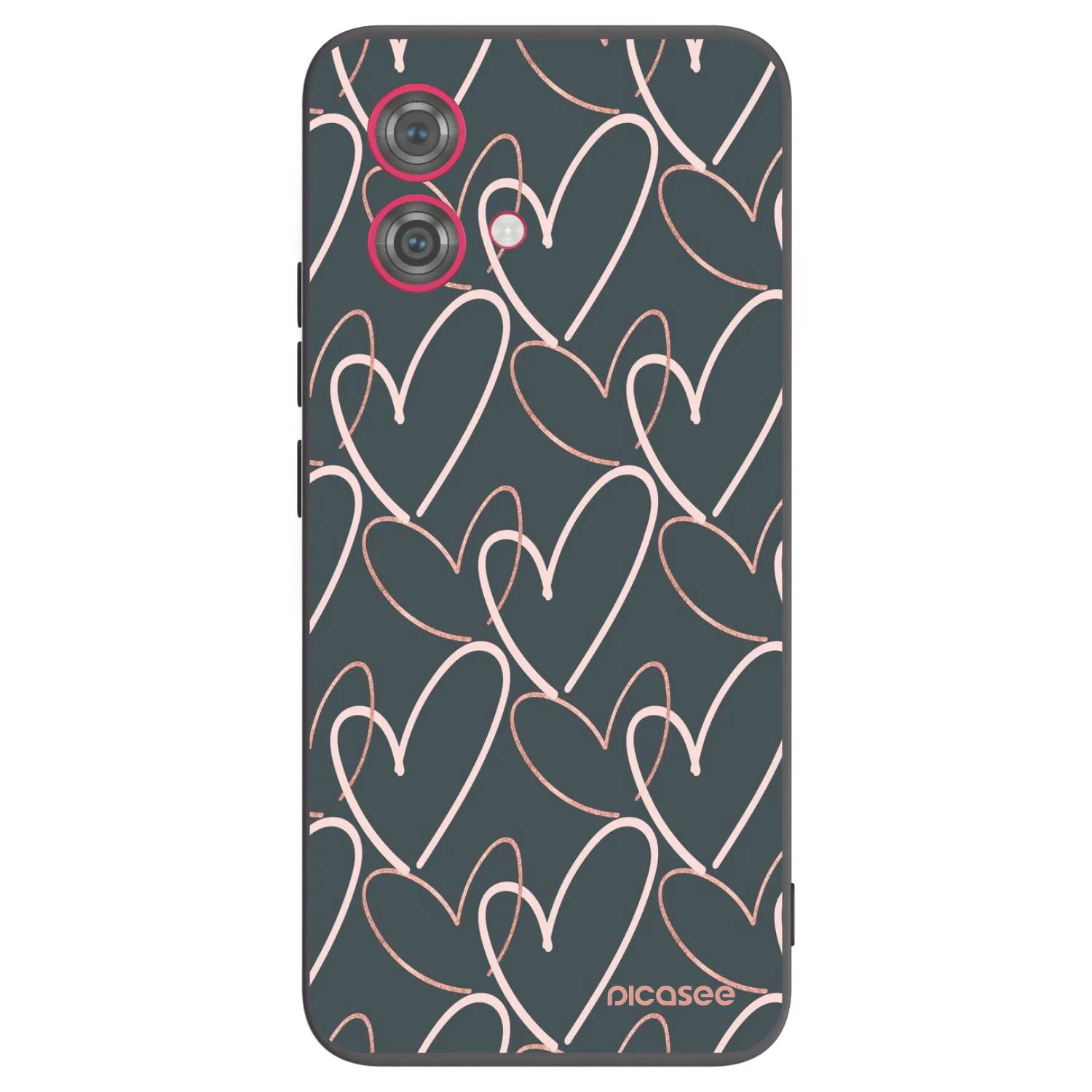 Picasee silikonski črni ovitek za Motorola Moto G84 5G - Lots of love