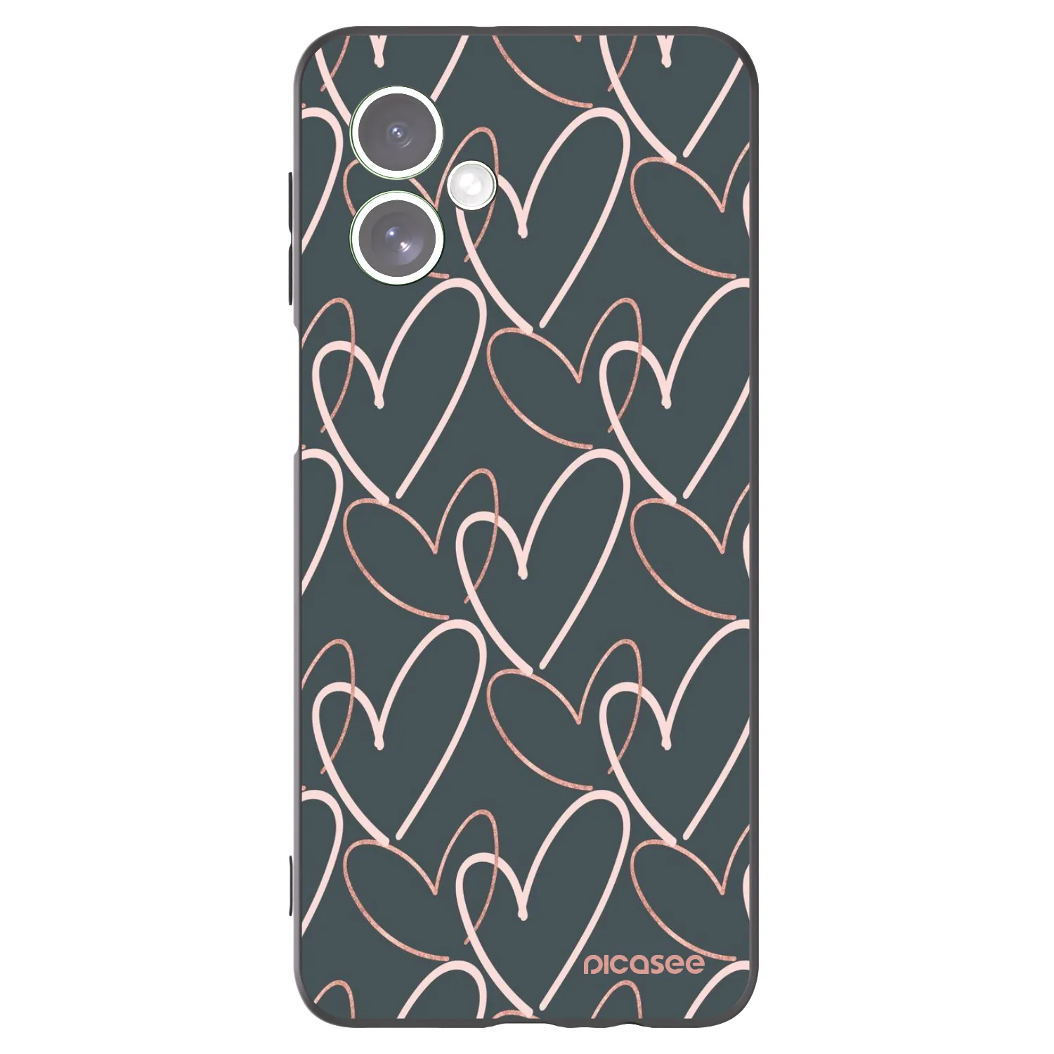 Picasee silikonski črni ovitek za Motorola Moto G54 5G - Lots of love