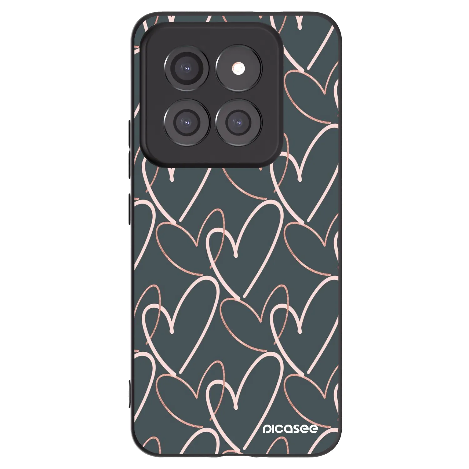 Picasee silikonski črni ovitek za Xiaomi 14 Pro - Lots of love