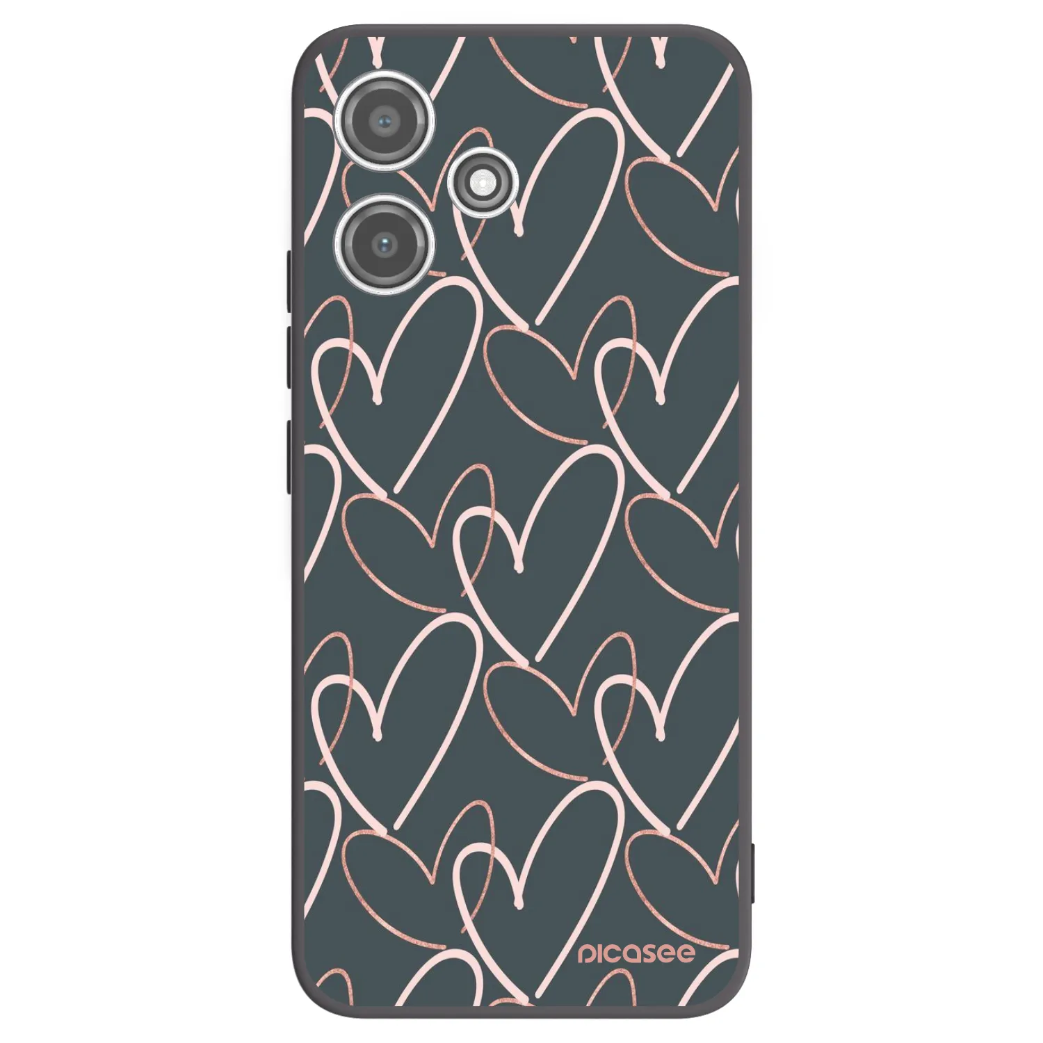 Picasee silikonski črni ovitek za Xiaomi Redmi 12 5G - Lots of love