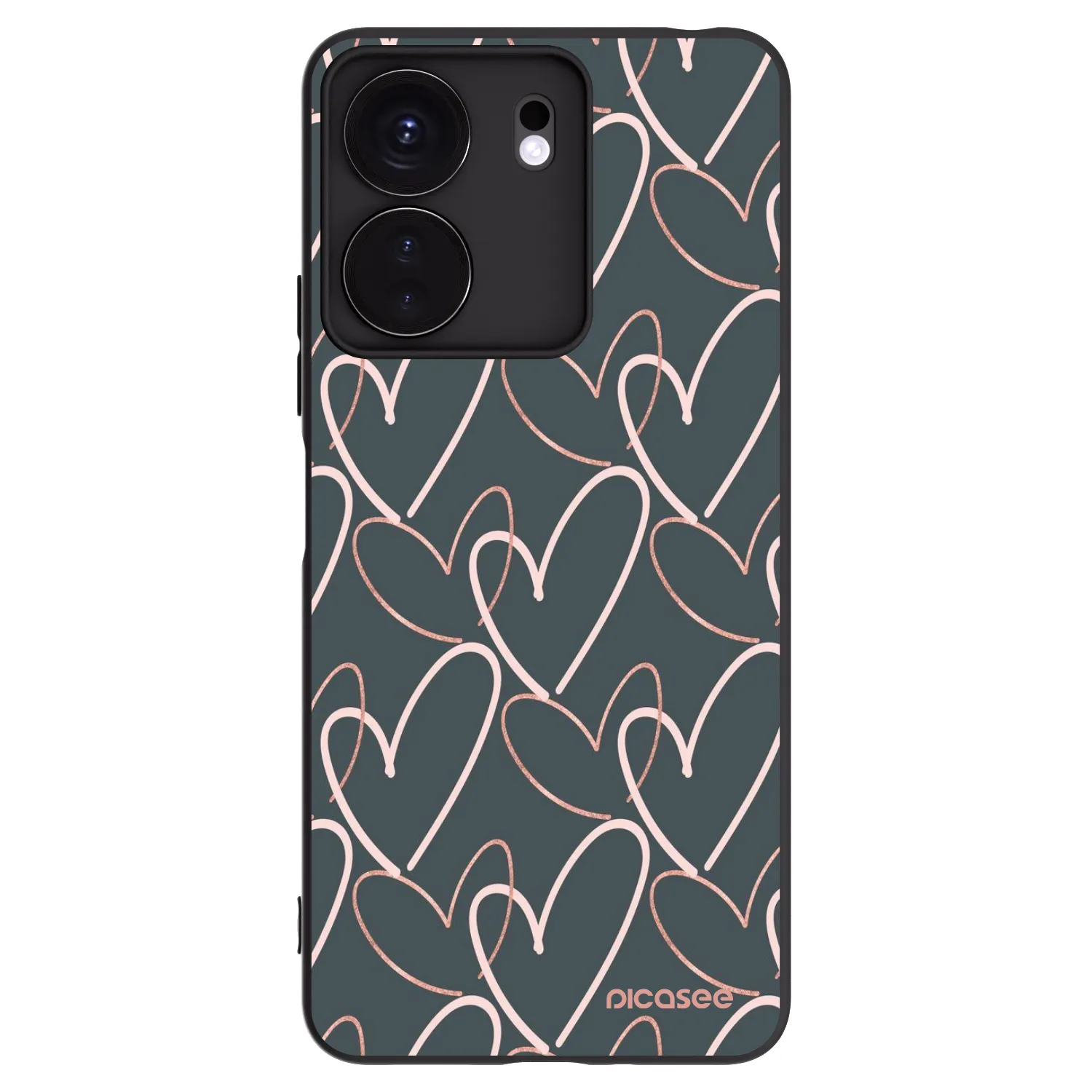 Picasee silikonski črni ovitek za Xiaomi Redmi 13C 4G - Lots of love