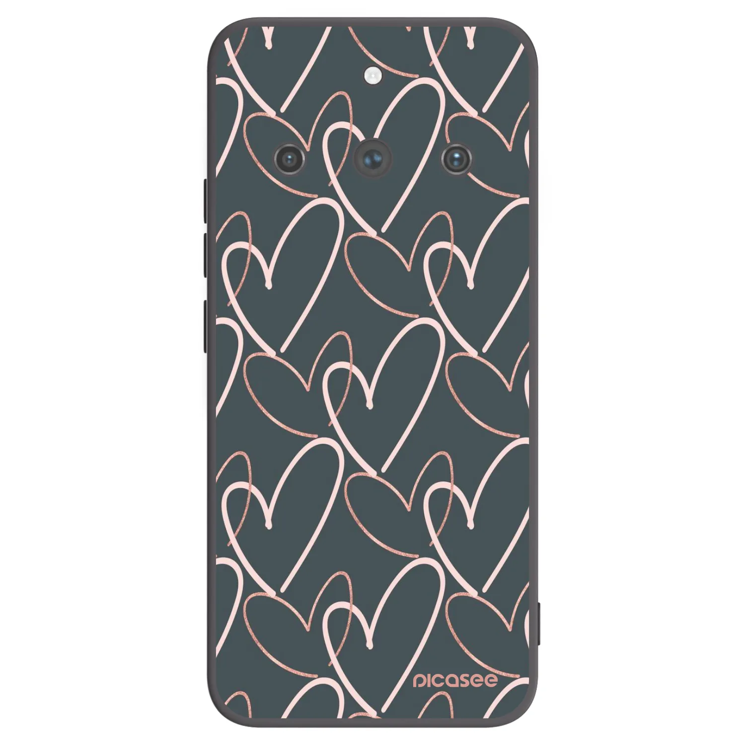 Picasee silikonski črni ovitek za Realme 11 Pro+ - Lots of love